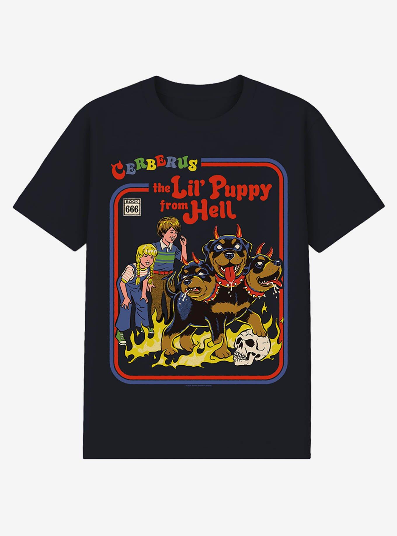 Steven Rhodes Cerberus Puppy Black T-Shirt, , hi-res