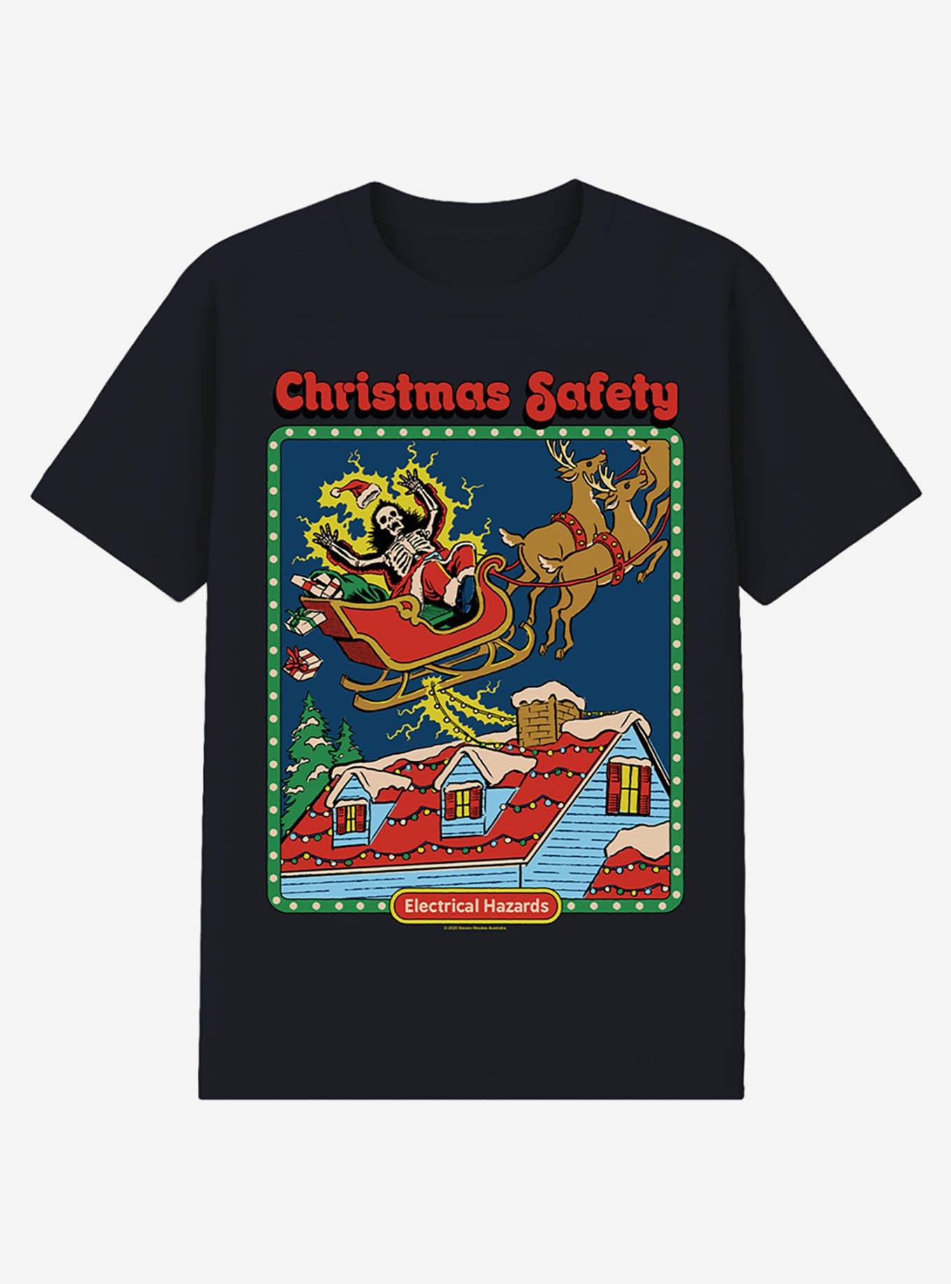 Steven Rhodes Christmas Safety Black T-Shirt, , hi-res