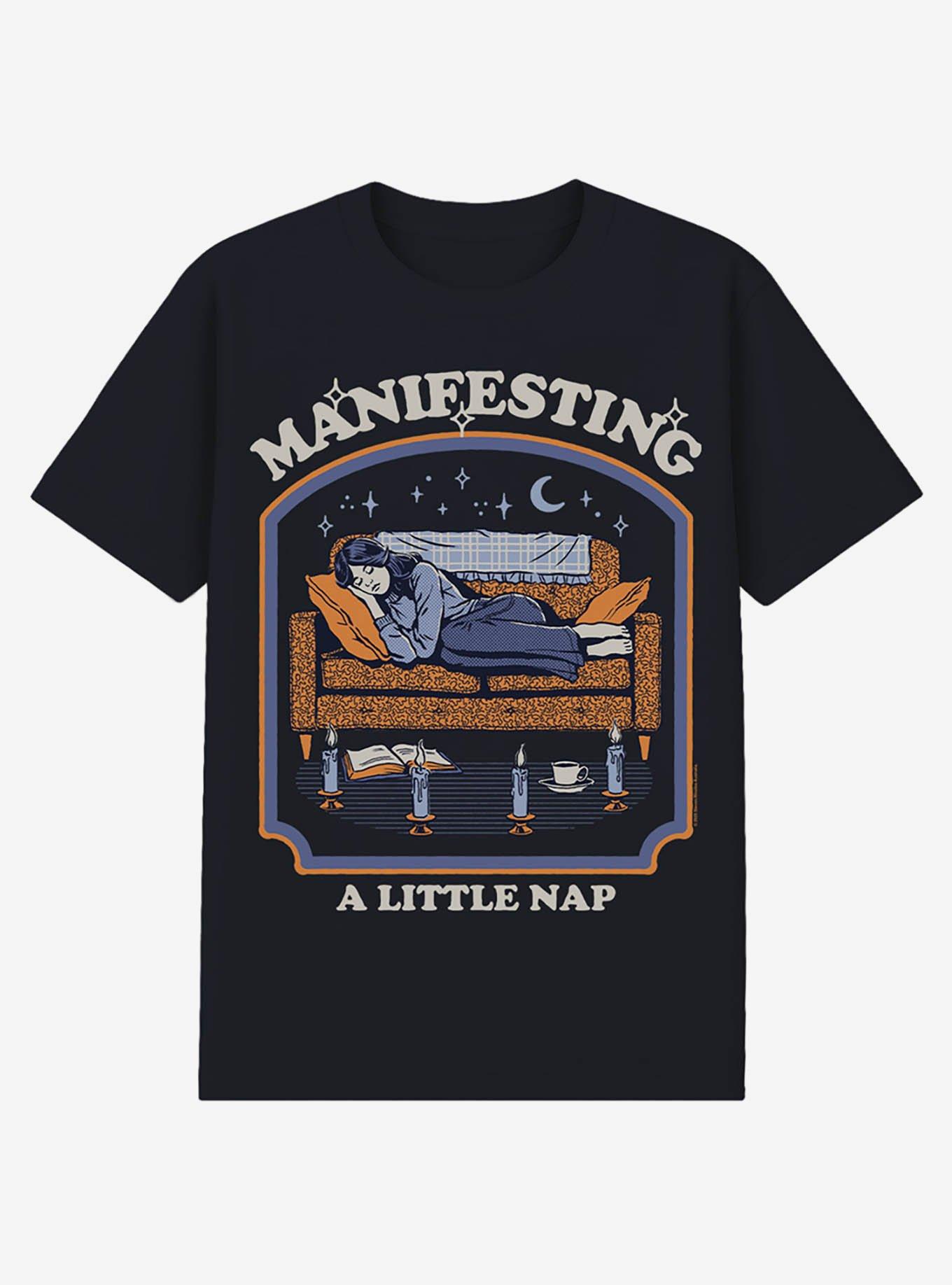 Steven Rhodes Manifesting A Nap Black T-Shirt