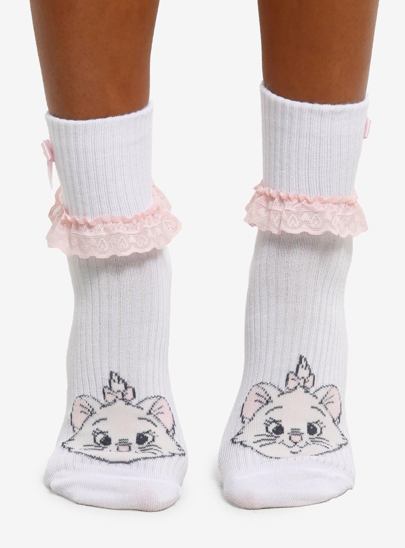Disney The Aristocats Marie Ruffle Ankle Socks, , hi-res