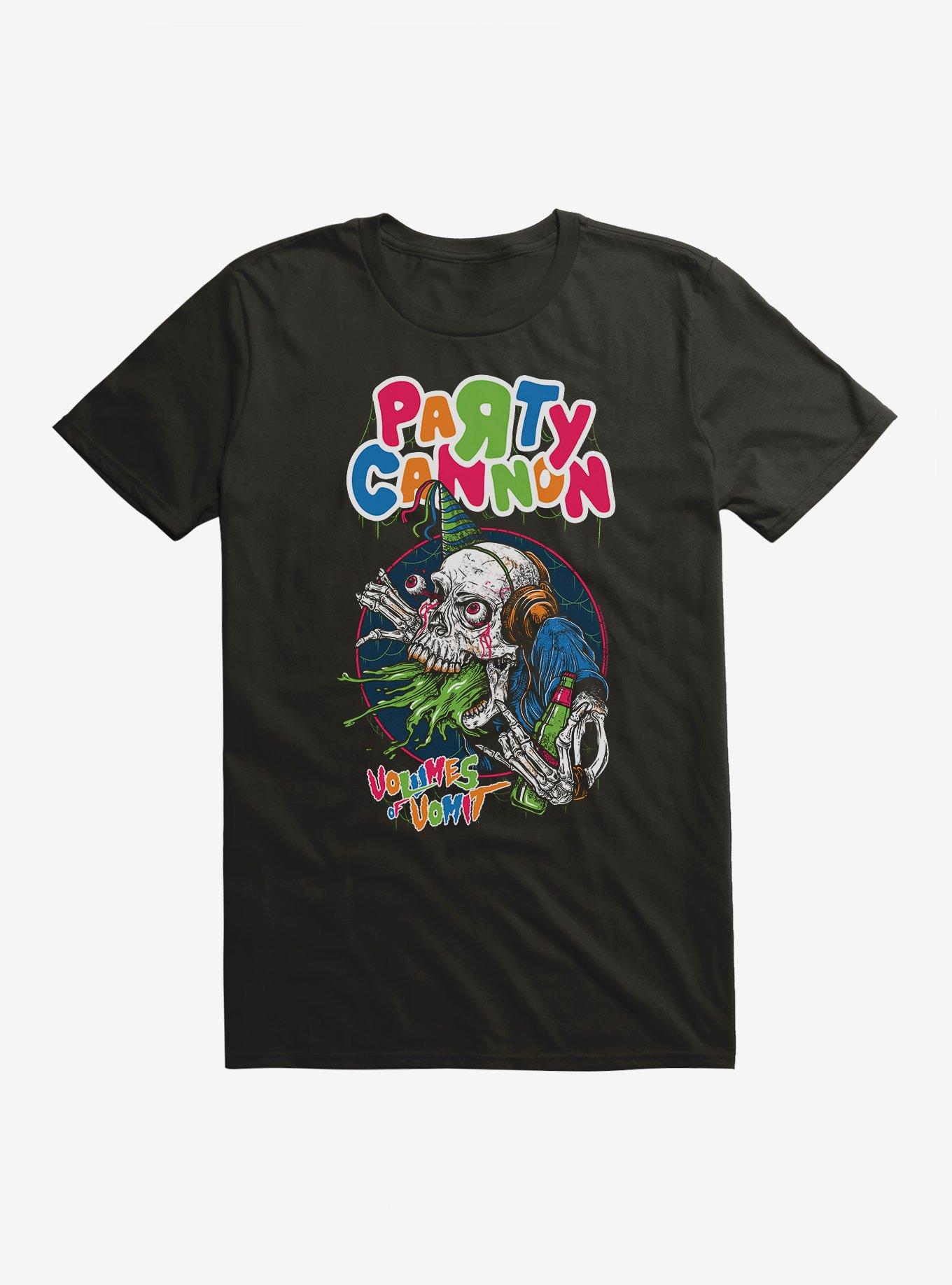 Party Cannon Volumes Of Vomit T-Shirt, BLACK, hi-res