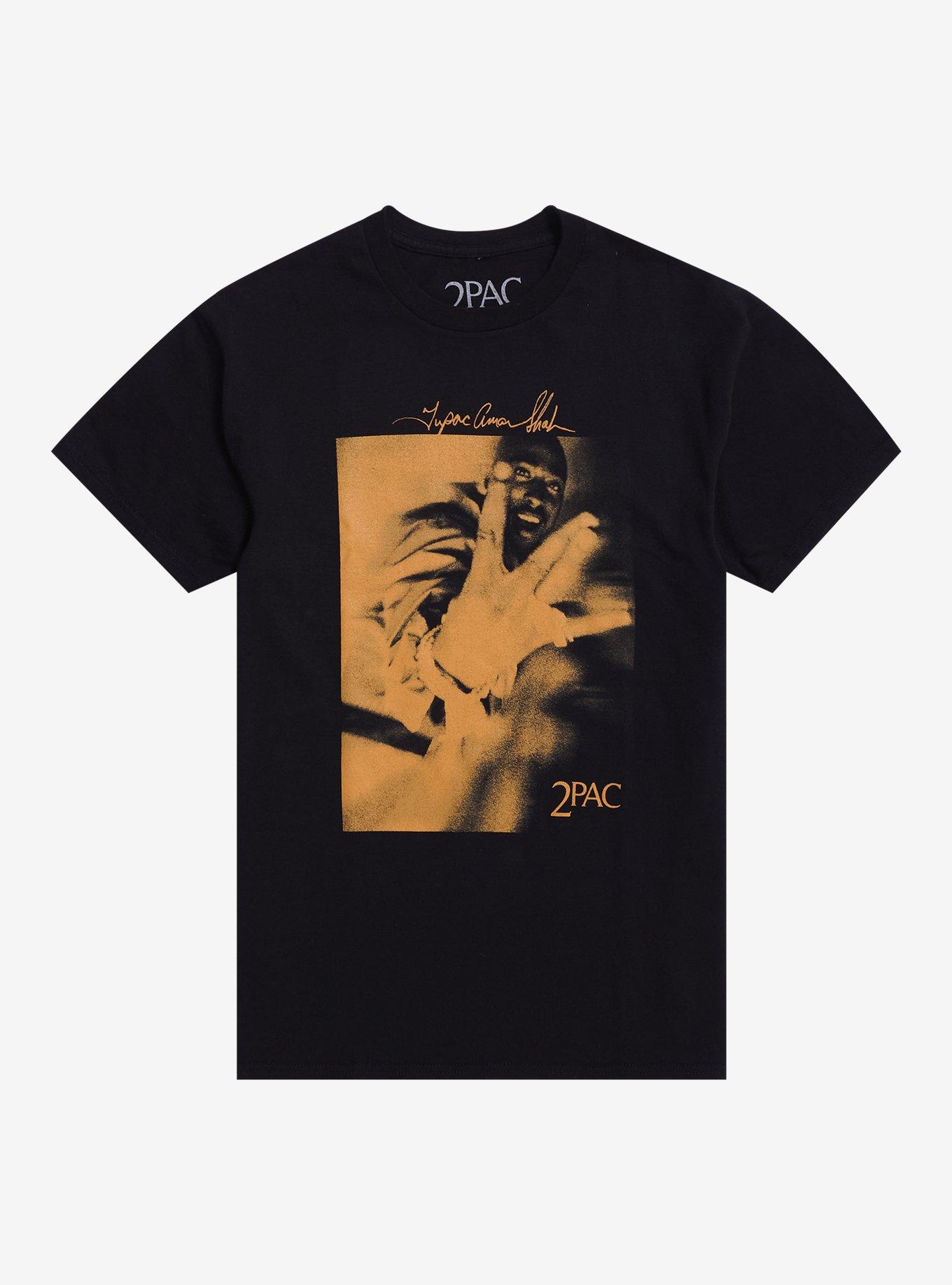 Tupac Orange Portrait T-Shirt, , hi-res