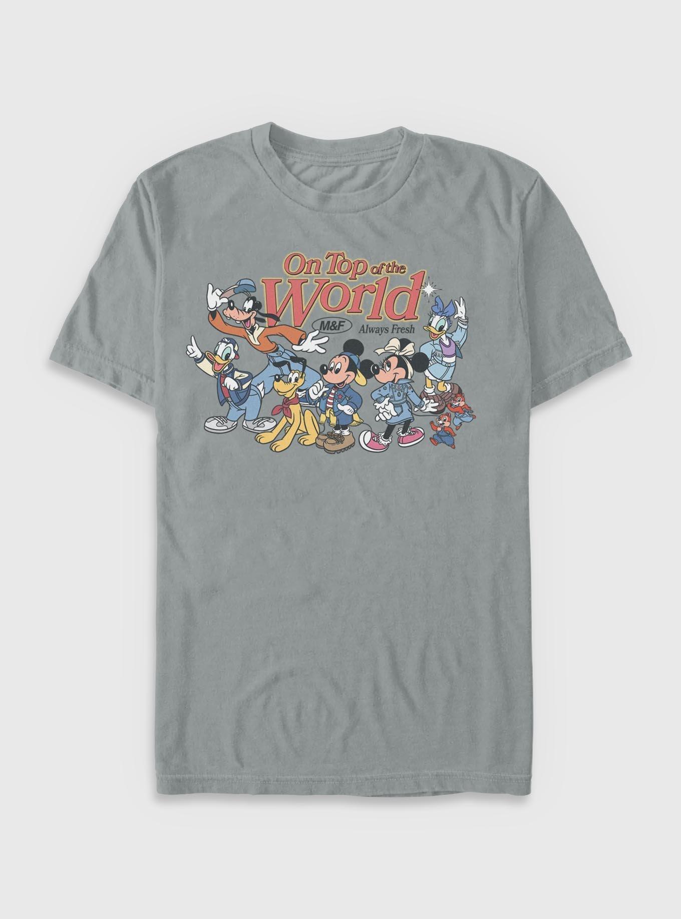Disney Mickey Mouse & Friends On Top Of The World Garment Dye T-Shirt, , hi-res