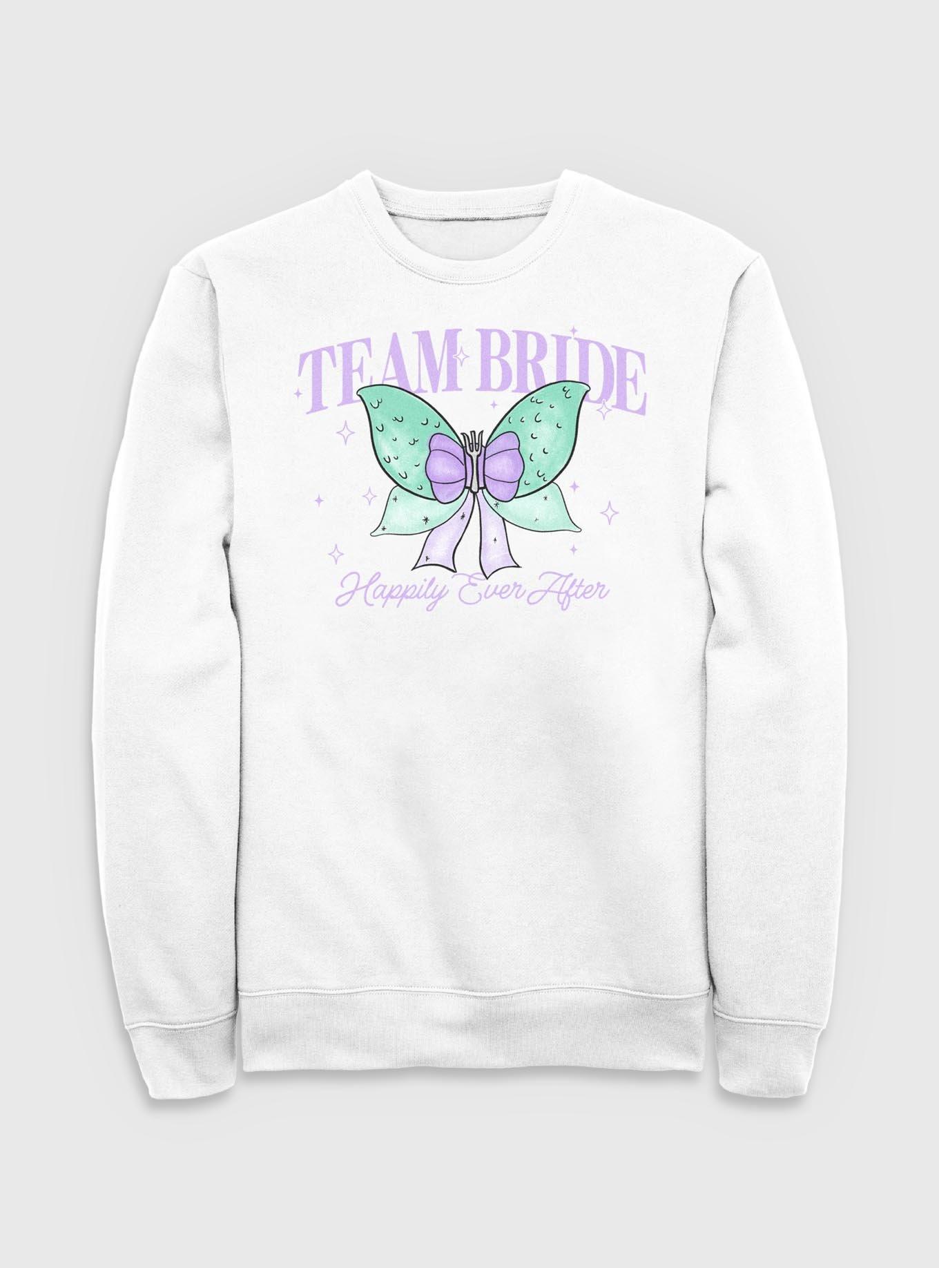Disney The Little Mermaid Team Bride Bow  Sweatshirt, WHITE, hi-res