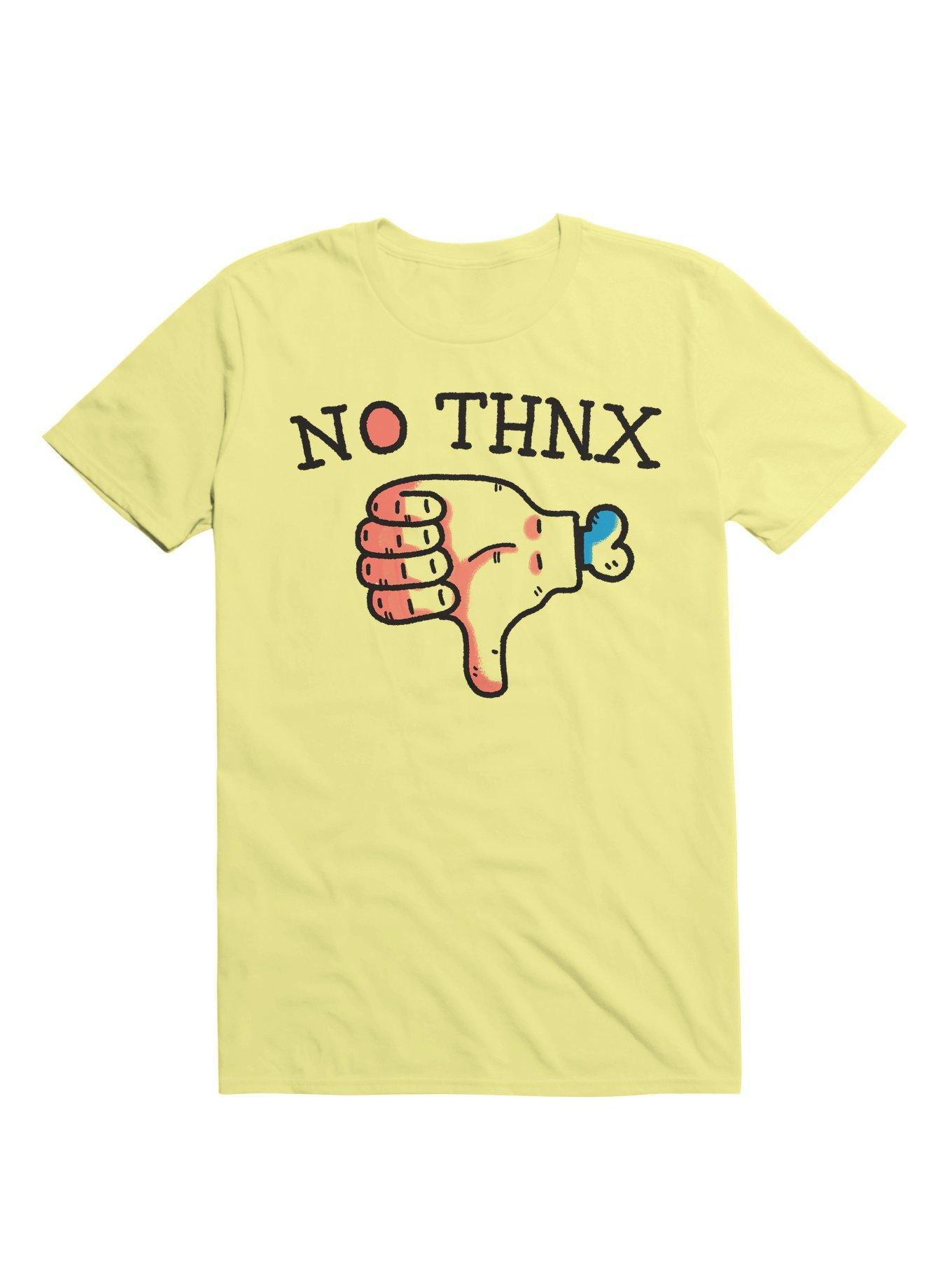 No Thnx Thumbs Down T-Shirt, , hi-res