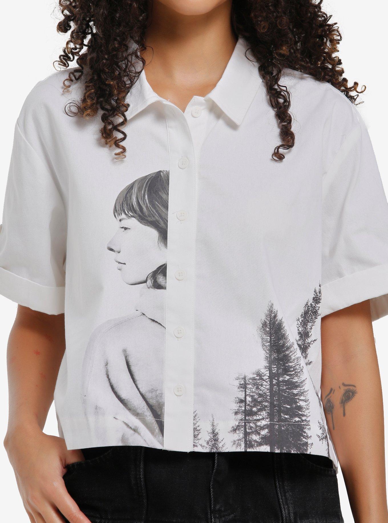 Social Collision Xochitl Gomez Photo Girls Woven Button-Up, , hi-res
