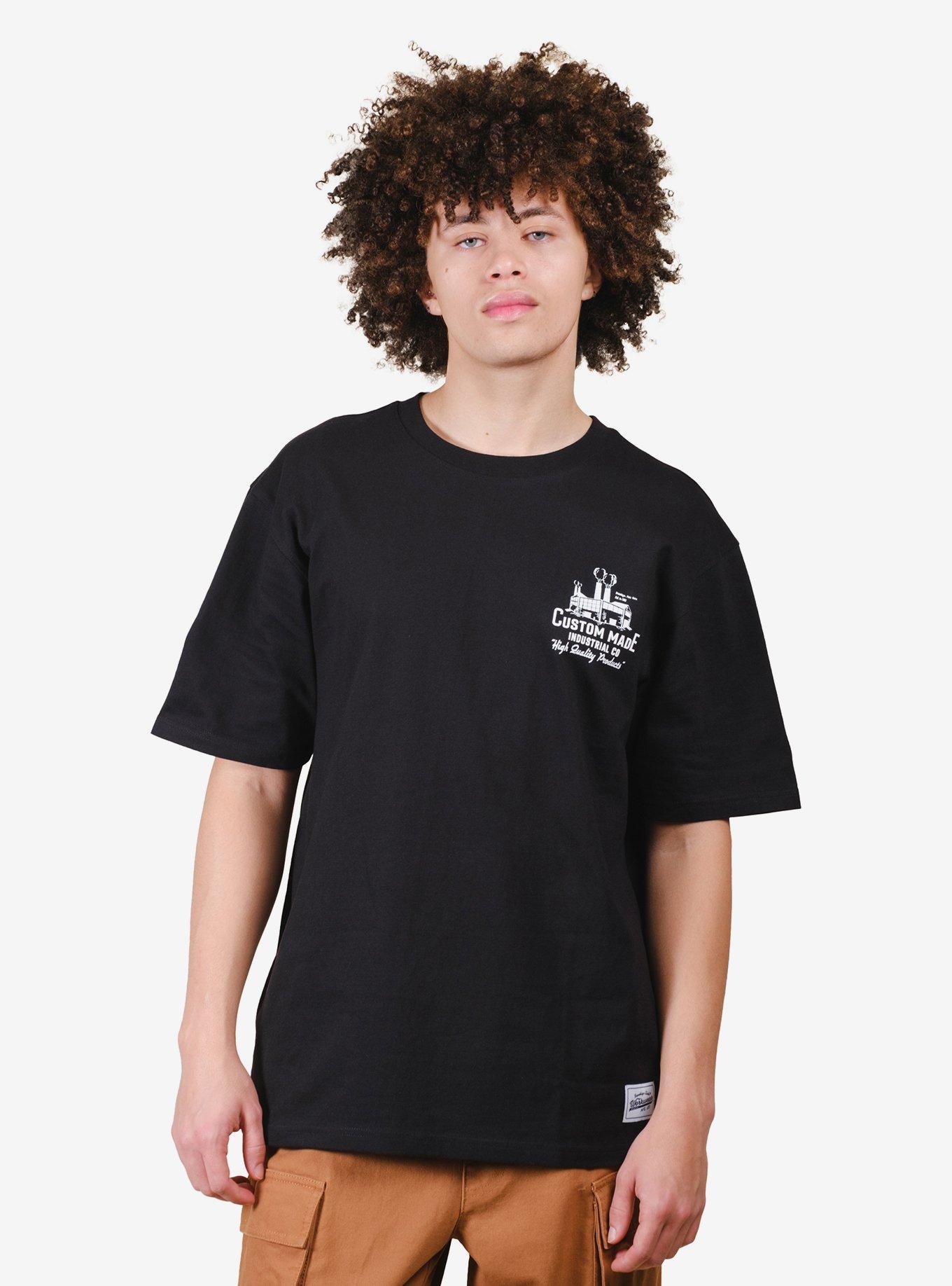 Premium Heavy Weight Industrial Tee Black, BLACK, hi-res