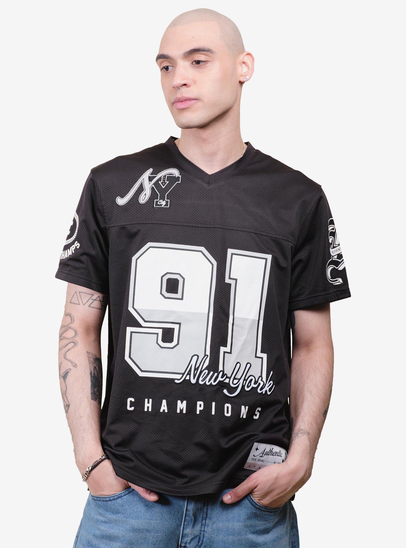 NY Mesh Football Jersey Black, , hi-res