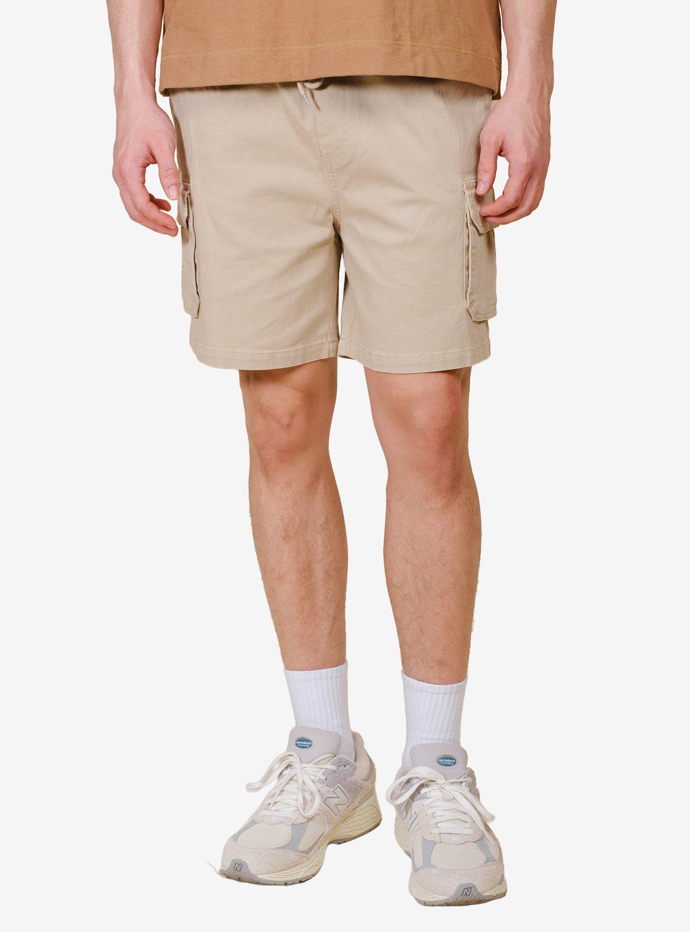 Washed Twill Cargo Short Natural, , hi-res