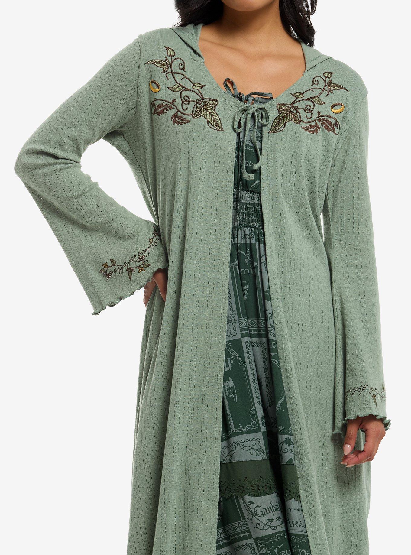 The Lord Of The Rings Foliage Hoodie Midi Cardigan, , hi-res