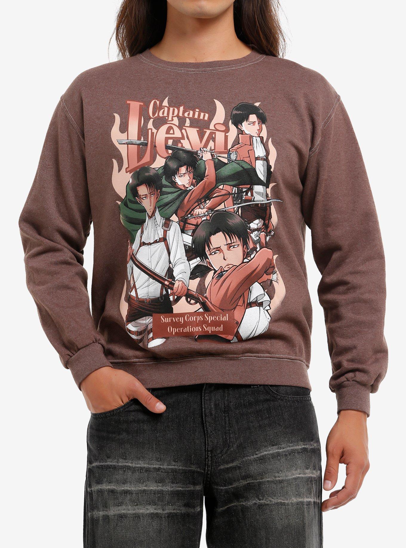 Attack On Titan Captain Levi Collage Sweatshirt, , hi-res