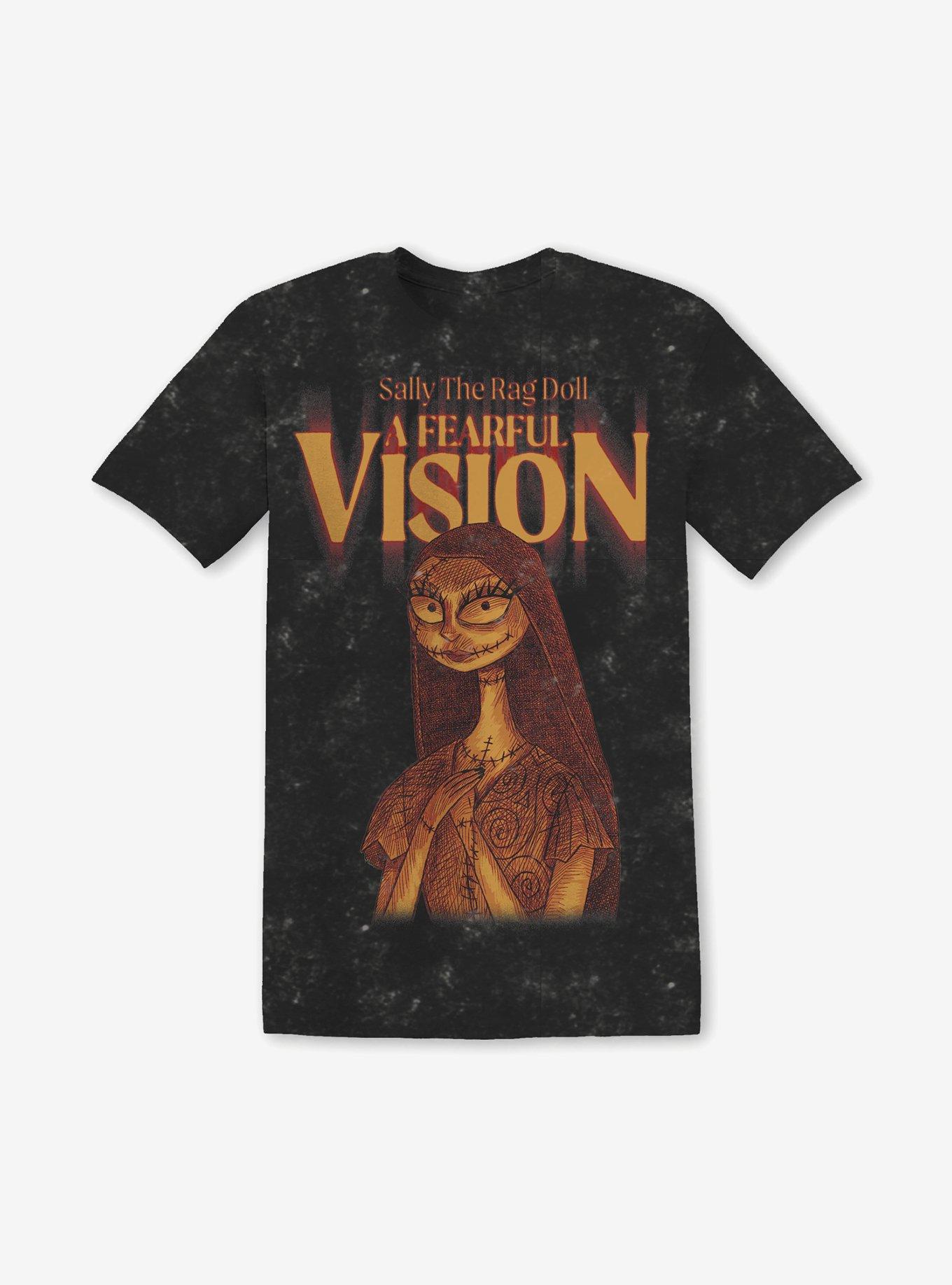The Nightmare Before Christmas Sally Fearful Vision Dark Wash T-Shirt, , hi-res