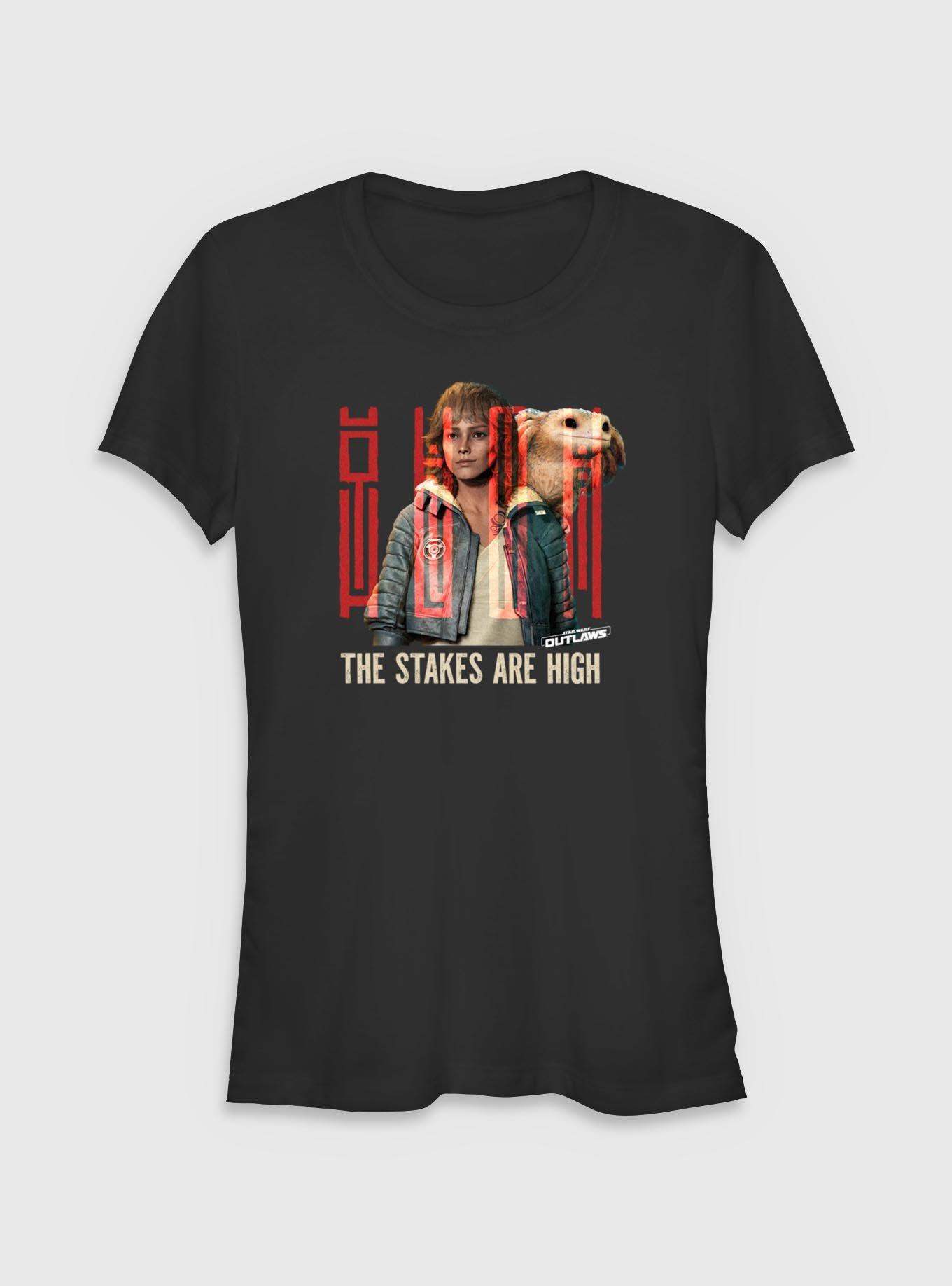 Star Wars: Outlaws Kay Vess Red Over Under  Girls T-Shirt, BLACK, hi-res