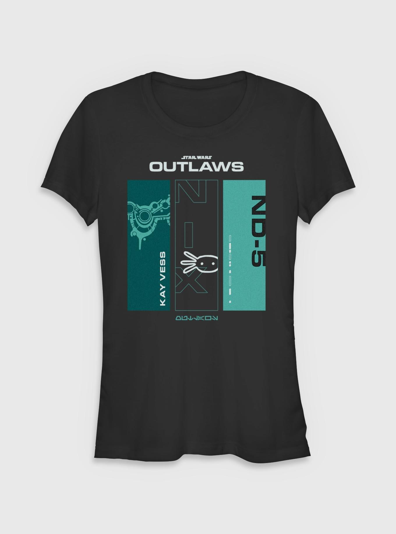 Star Wars: Outlaws ND-5 Kay Vess & Nix Panels  Girls T-Shirt, BLACK, hi-res