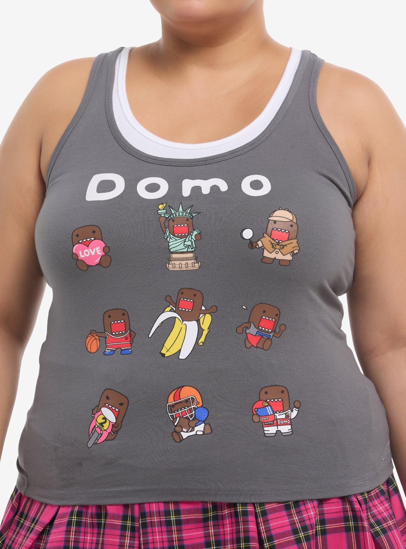 Domo Grid Two-Tone Tank Top Plus Size, , hi-res