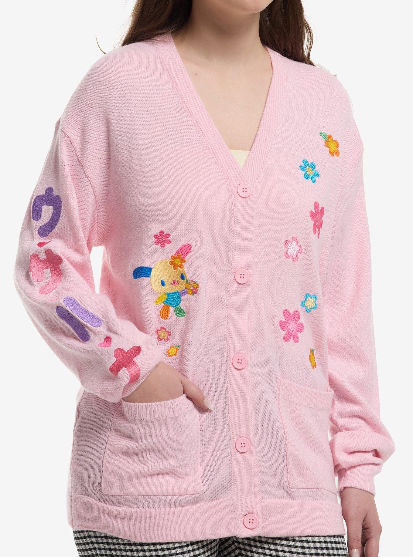 U*SA*HA*NA Pink Flower Girls Cardigan, , hi-res
