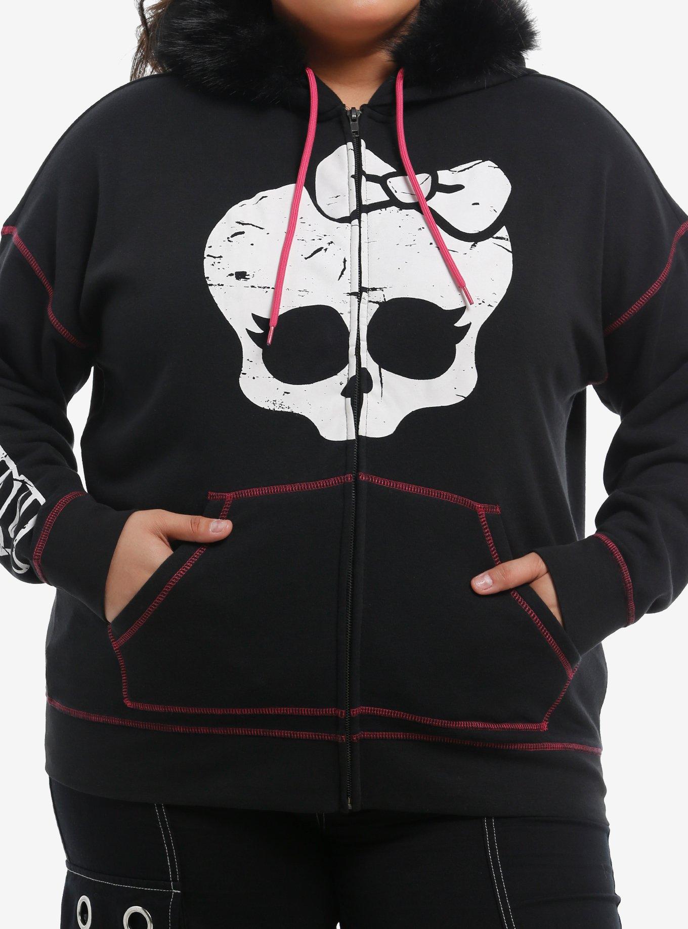 Monster High Fur Trim Girls Hoodie Plus Size | Hot Topic