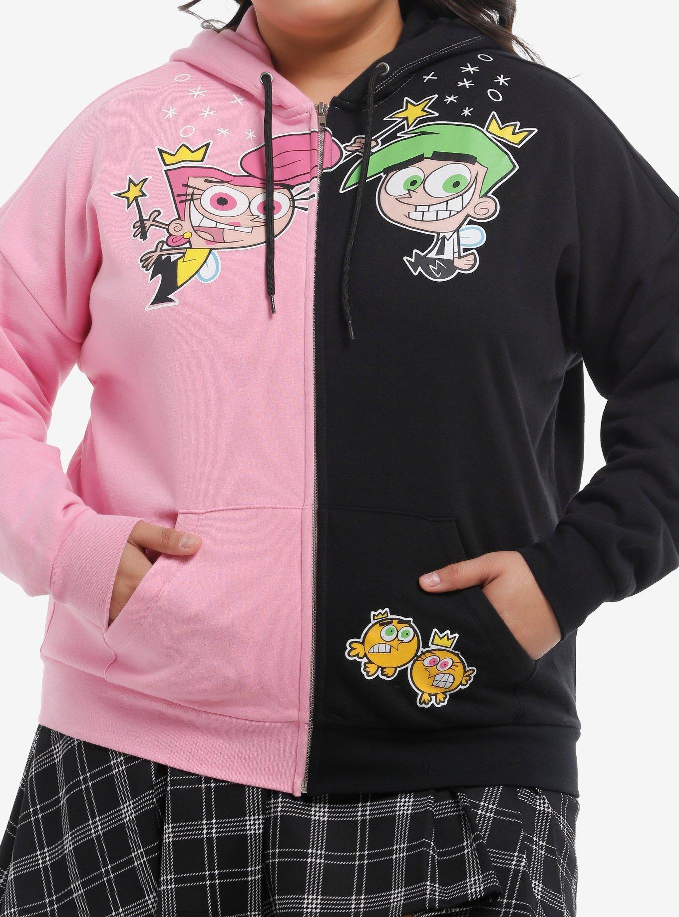 The Fairly OddParents Cosmo & Wanda Split Hoodie Plus Size, , hi-res