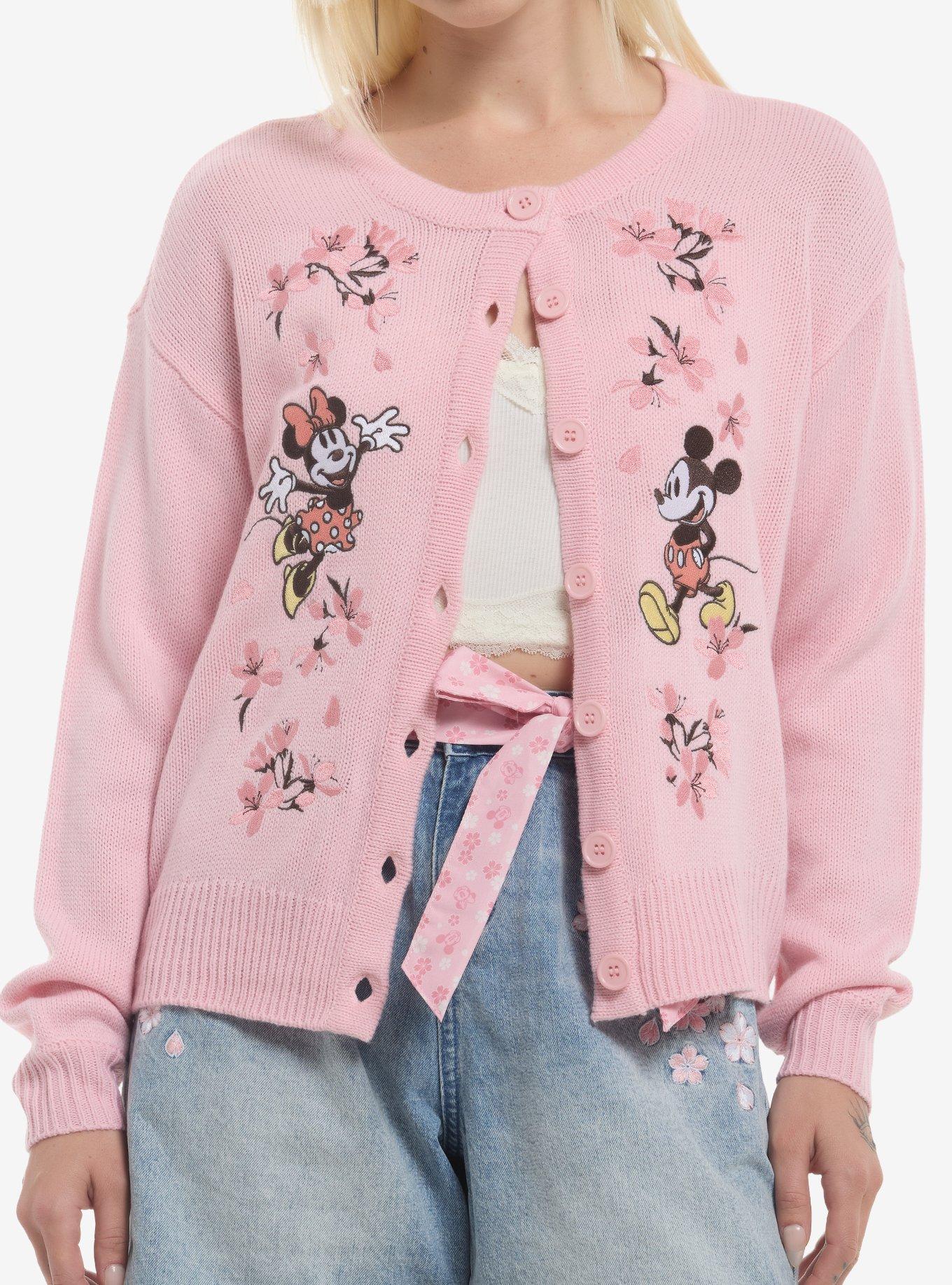 Her Universe Disney Mickey Mouse & Minnie Mouse Cherry Blossom Girls Cardigan