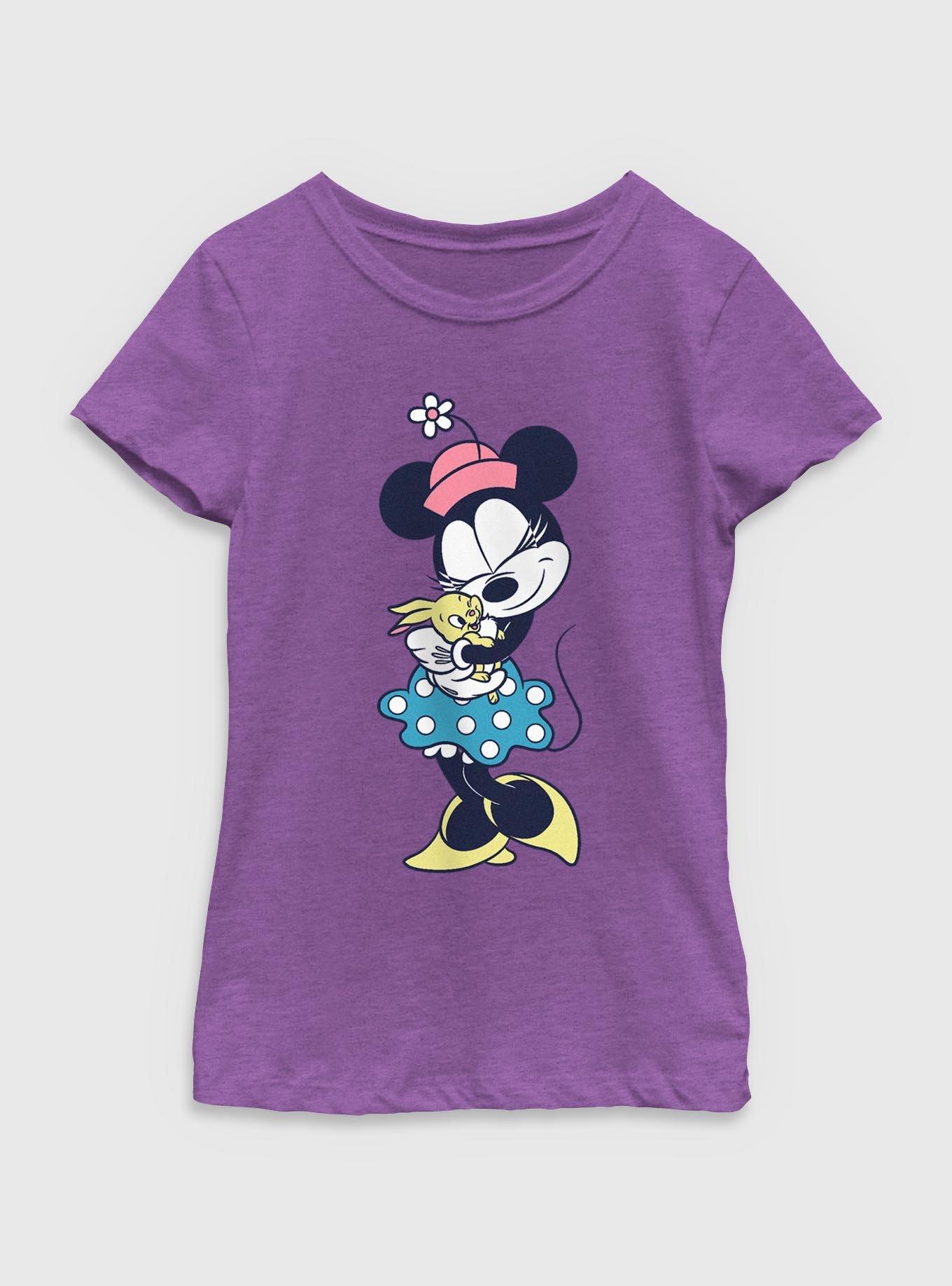 Disney Minnie Mouse Minnie And Bunny Youth Girls T-Shirt, , hi-res