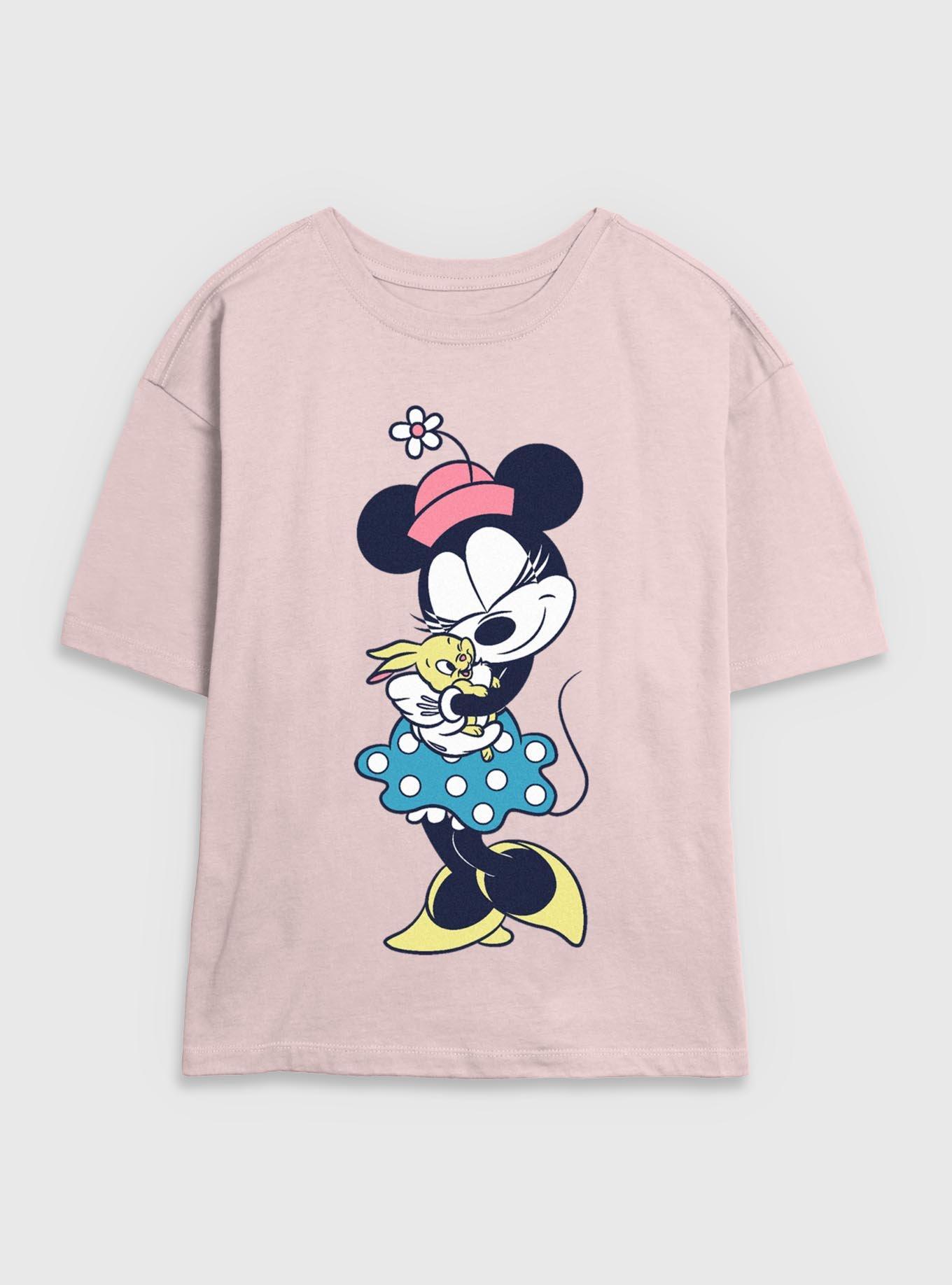 Disney Minnie Mouse Minnie And Bunny Womens Skimmer T-Shirt, , hi-res