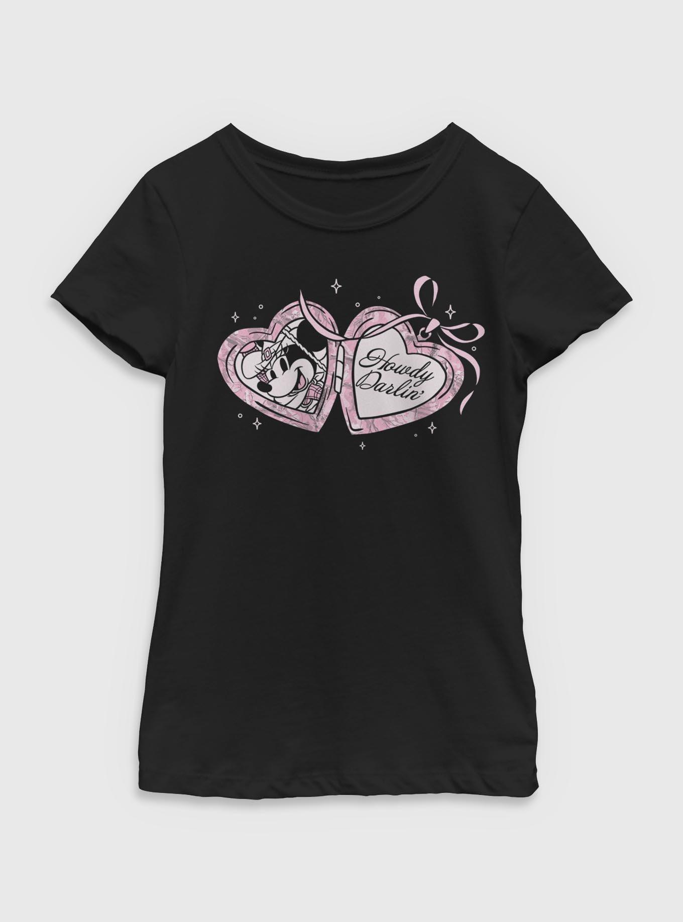 Disney Minnie Mouse Coquette Howdy Camo Darlin Youth Girls T-Shirt, , hi-res