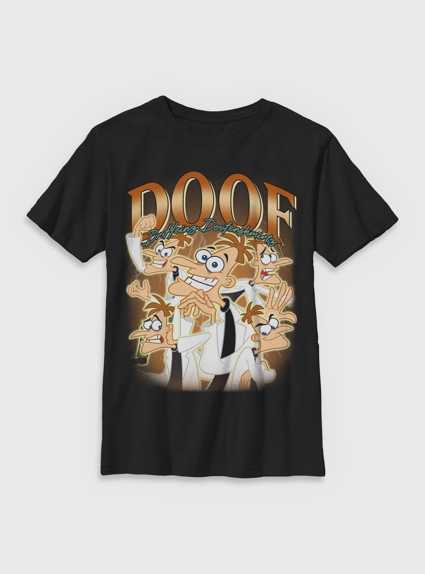 Disney Phineas and Ferb Dr Heinz Doofenshmirtz Doof Collage Youth T-Shirt, , hi-res