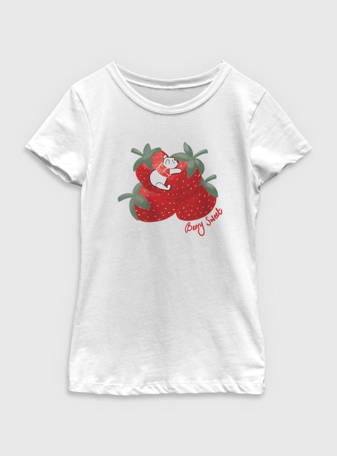 Disney Winnie The Pooh Strawberries Pooh Youth Girls T-Shirt, , hi-res