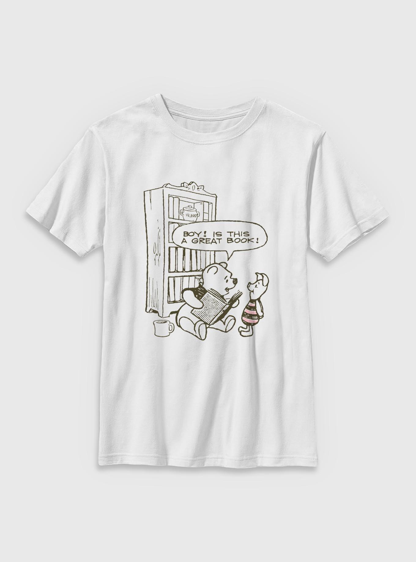 Disney Winnie The Pooh Boy Is This A Great Book Youth T-Shirt, , hi-res