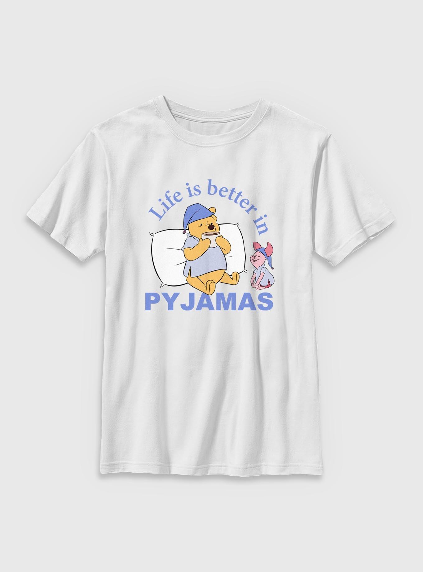 Disney Winnie The Pooh Life Is Better In Pyjamas Youth T-Shirt, , hi-res