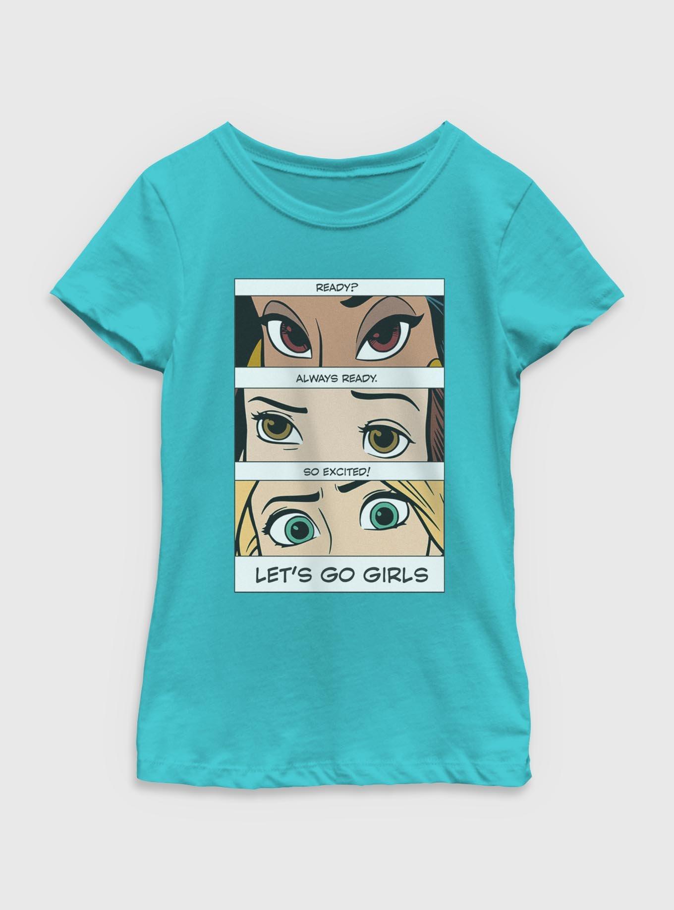 Disney Princesses Lets Go Girls Youth Girls T-Shirt, , hi-res