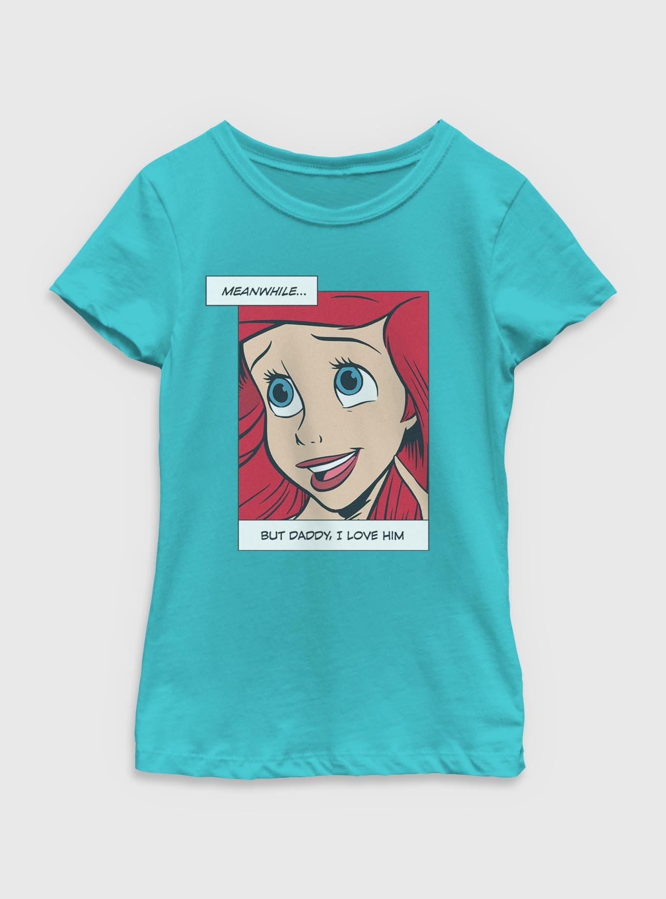 Disney The Little Mermaid But Daddy I Love Him Youth Girls T-Shirt, , hi-res