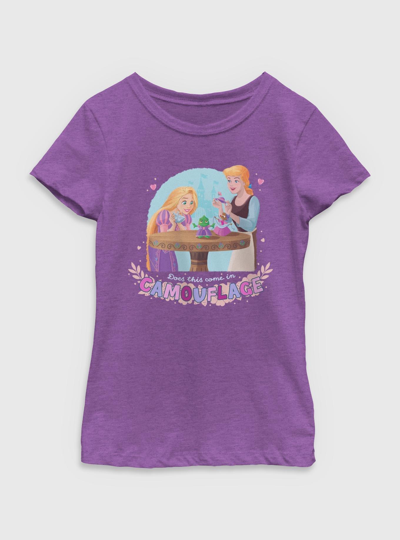 Disney Princesses Camouflage Youth Girls T-Shirt