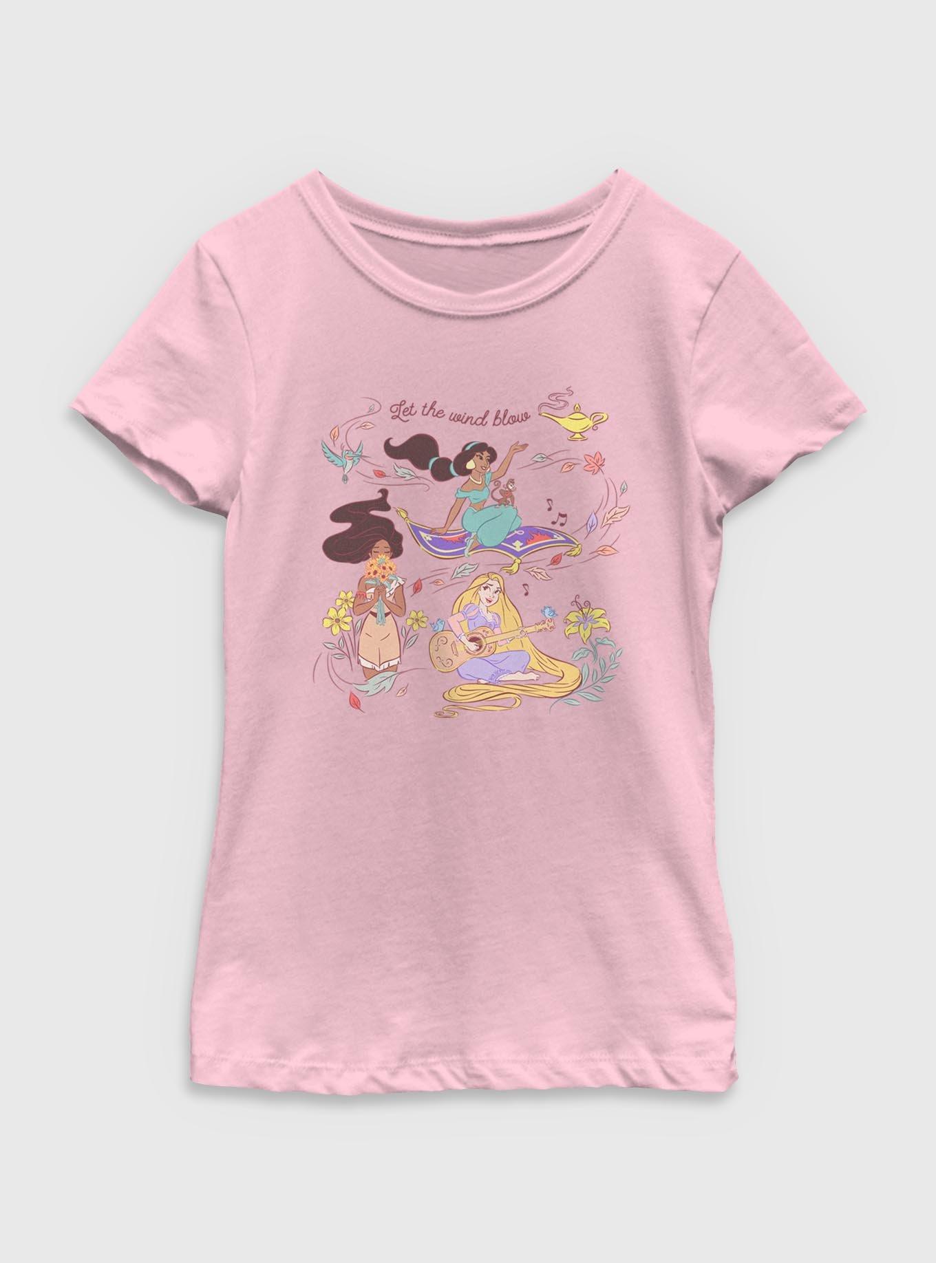 Disney Princesses Let The Wind Blow Youth Girls T-Shirt