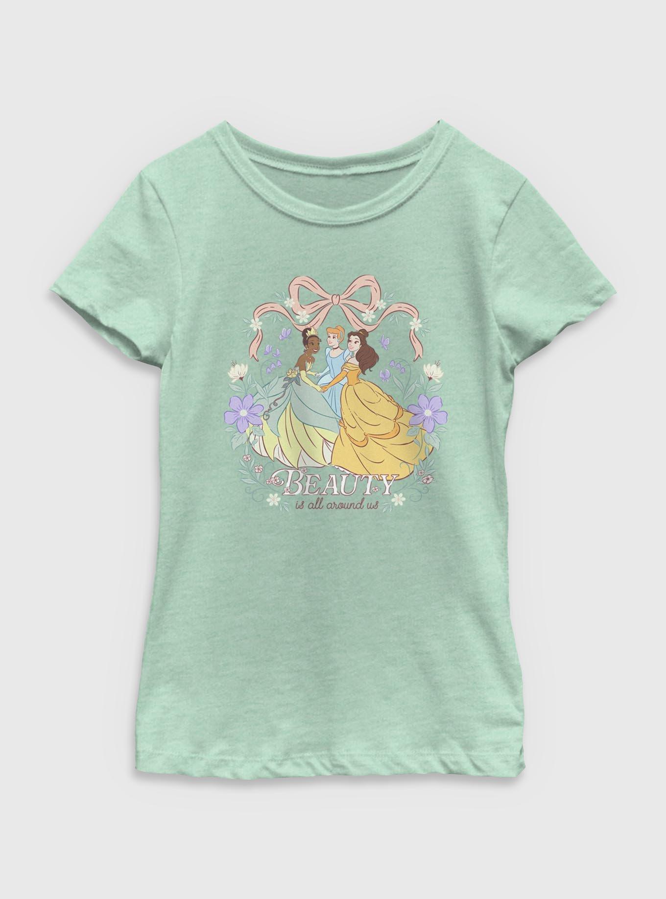 Disney Princesses Beauty Is All Around Us Youth Girls T-Shirt