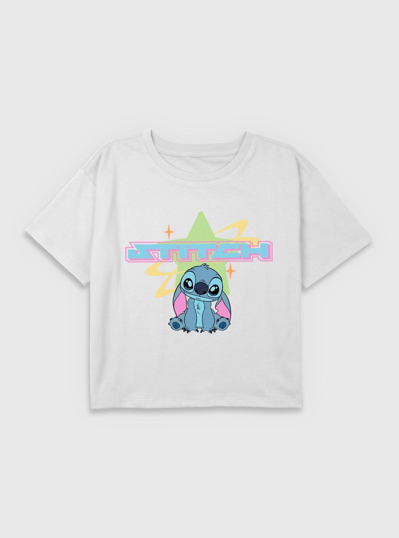 Disney Lilo & Stitch Stitch Stars Youth Girls Boxy Crop T-Shirt, , hi-res