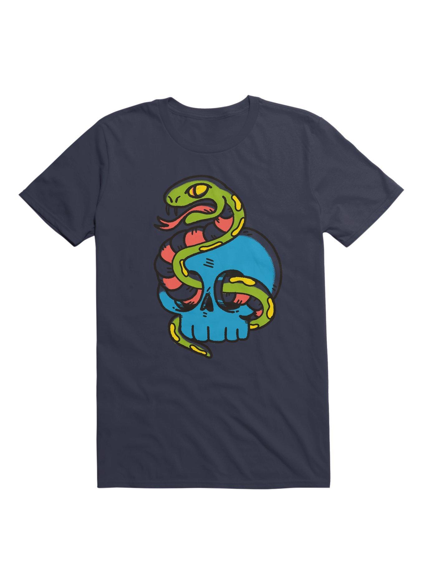 Hiss Hiss Snake And Skull T-Shirt, , hi-res