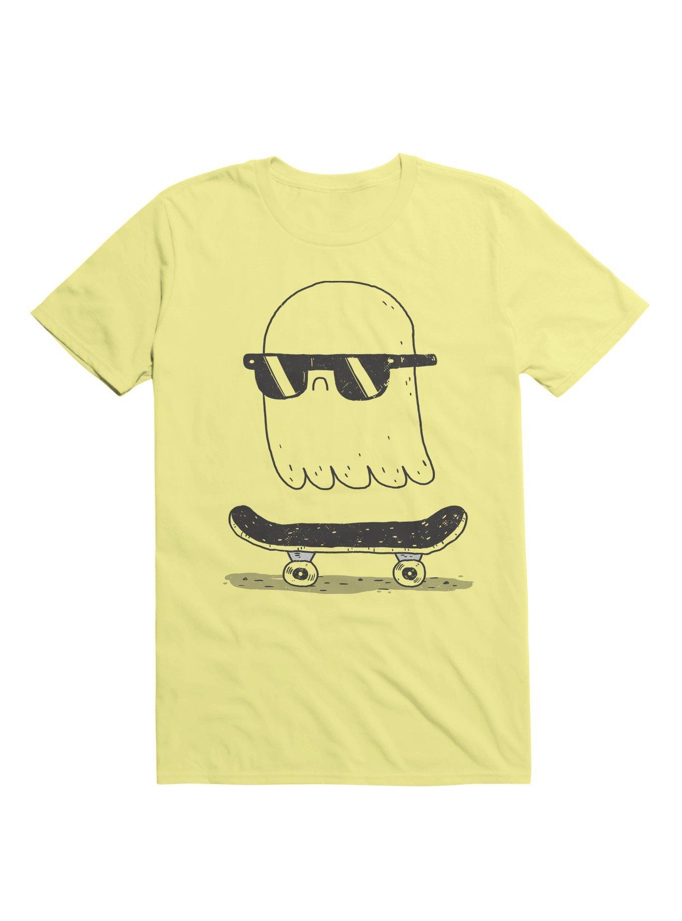 Ghost Skateboard Rider T-Shirt, CORN SILK, hi-res