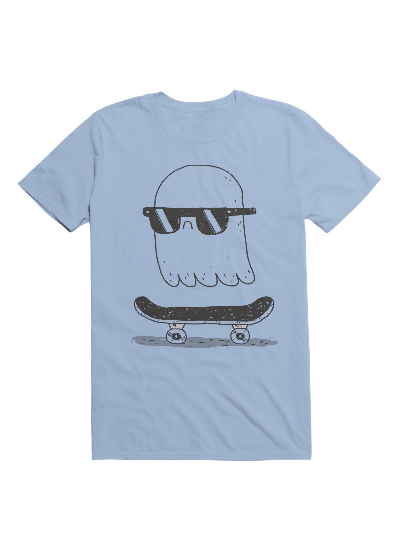 Ghost Skateboard Rider T-Shirt, LIGHT BLUE, hi-res