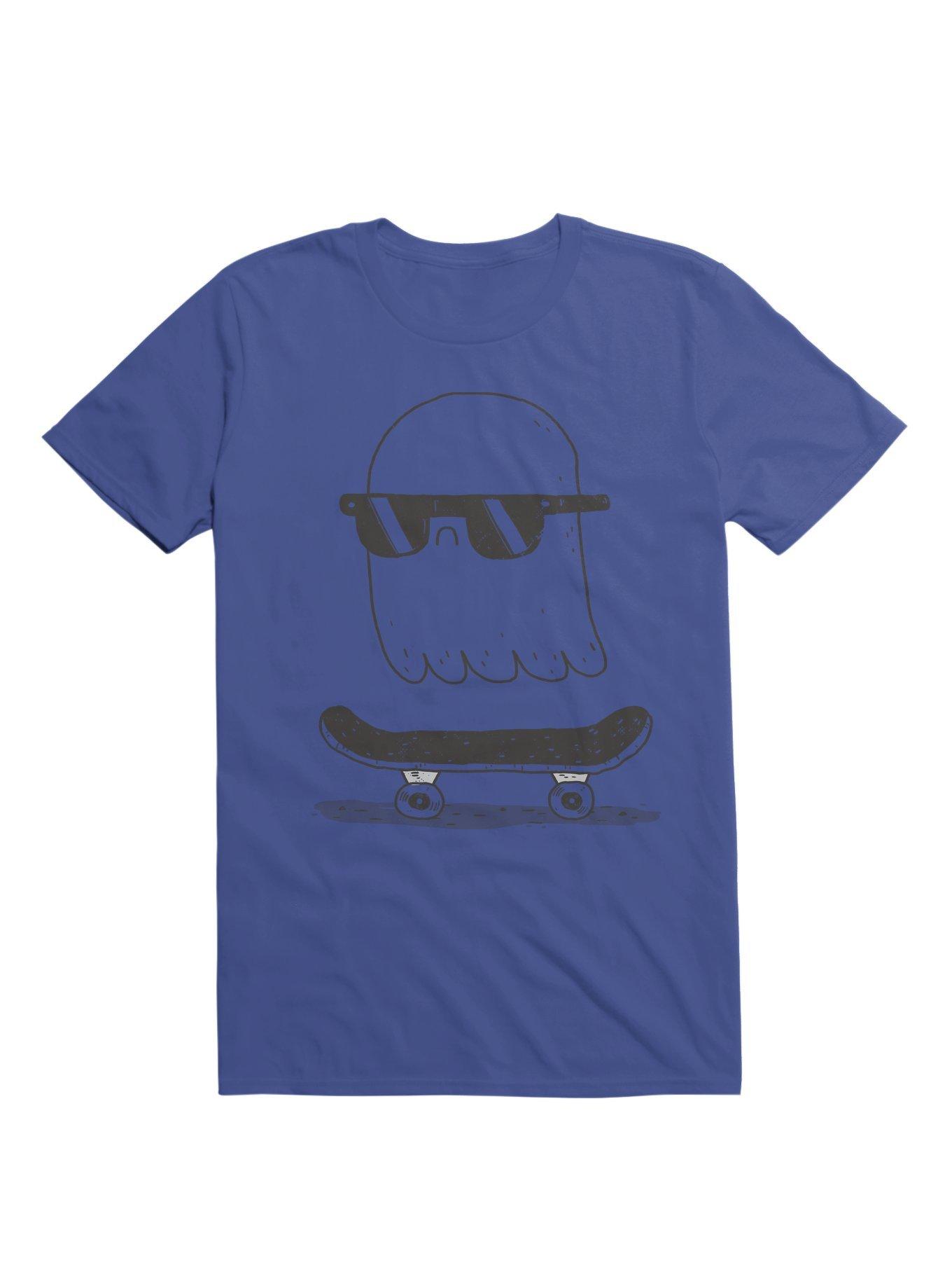 Ghost Skateboard Rider T-Shirt, ROYAL, hi-res