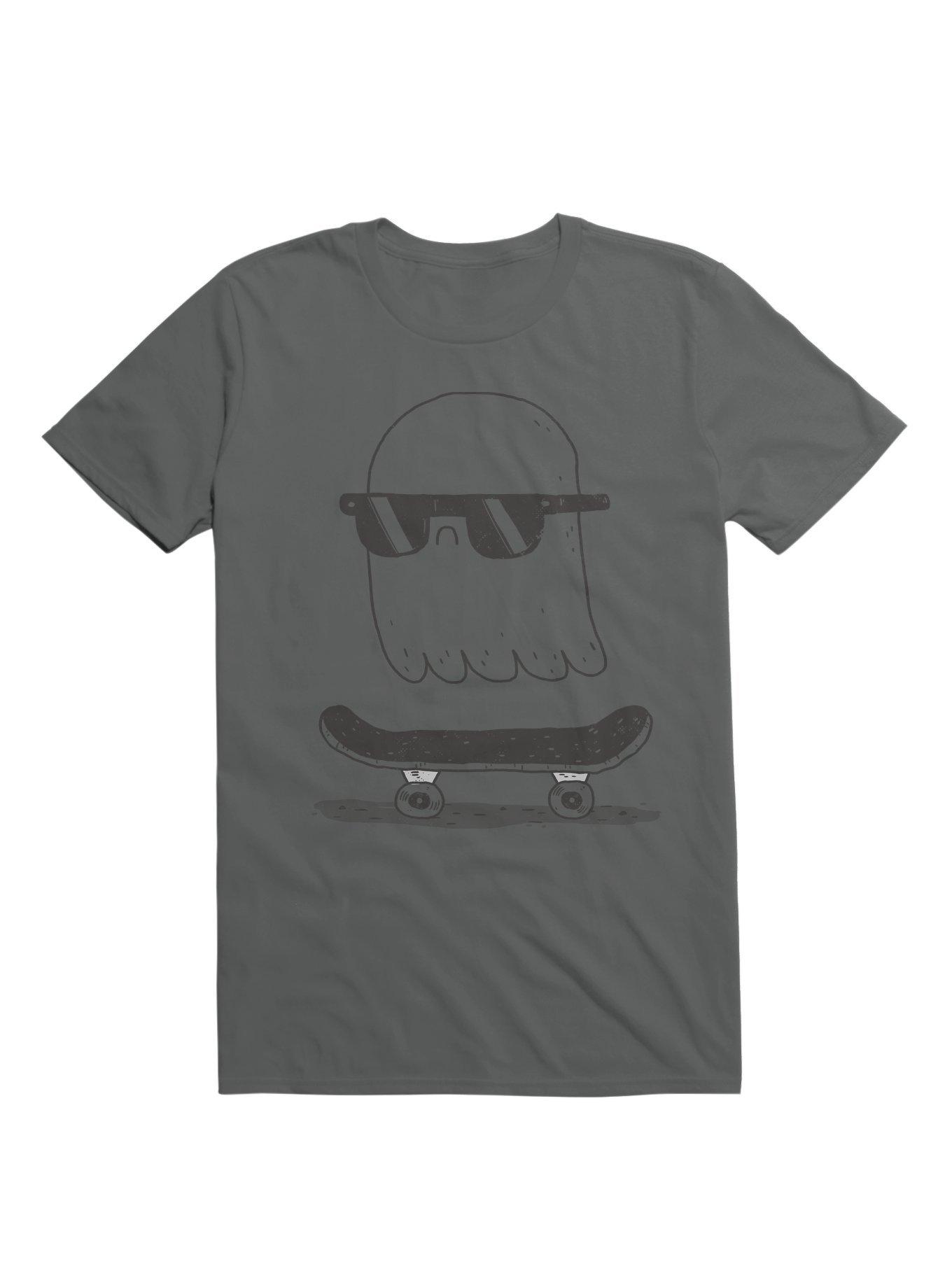 Ghost Skateboard Rider T-Shirt, CHARCOAL, hi-res