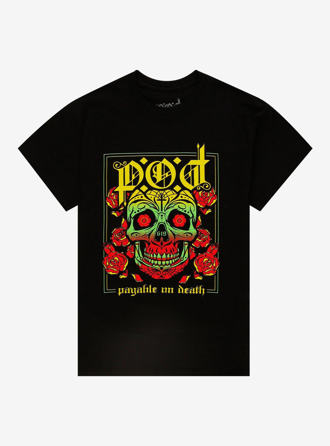 Payable On Death Skull & Roses T-Shirt, , hi-res