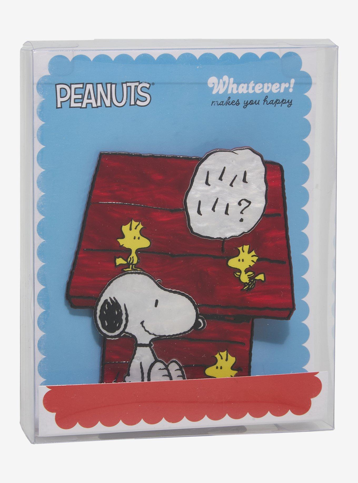 Whatever! Makes You Happy Peanuts Snoopy Dog House Acrylic Pin, , hi-res