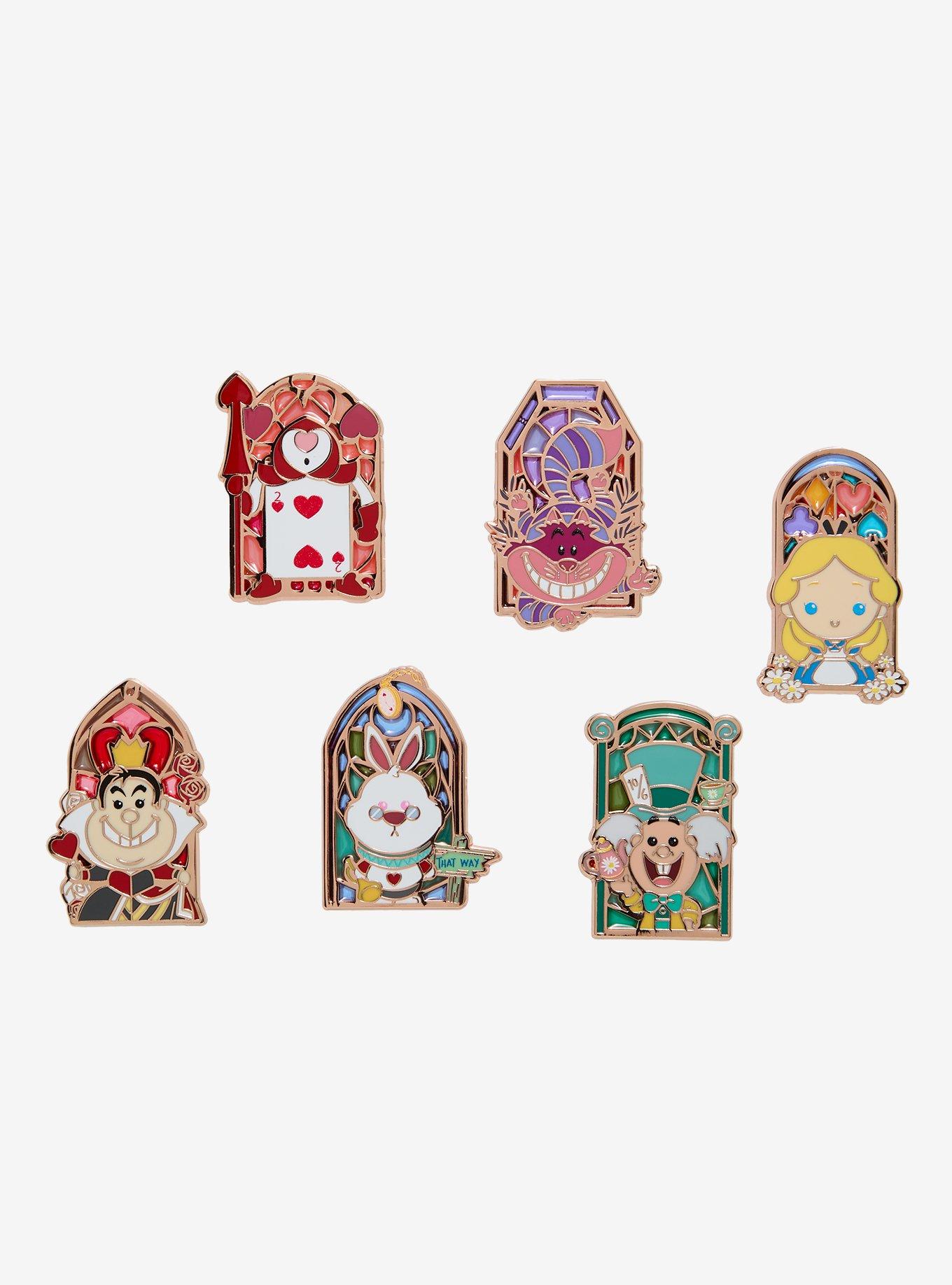 Disney Alice In Wonderland Stained Glass Blind Box Enamel Pin Hot Topic Exclusive, , hi-res