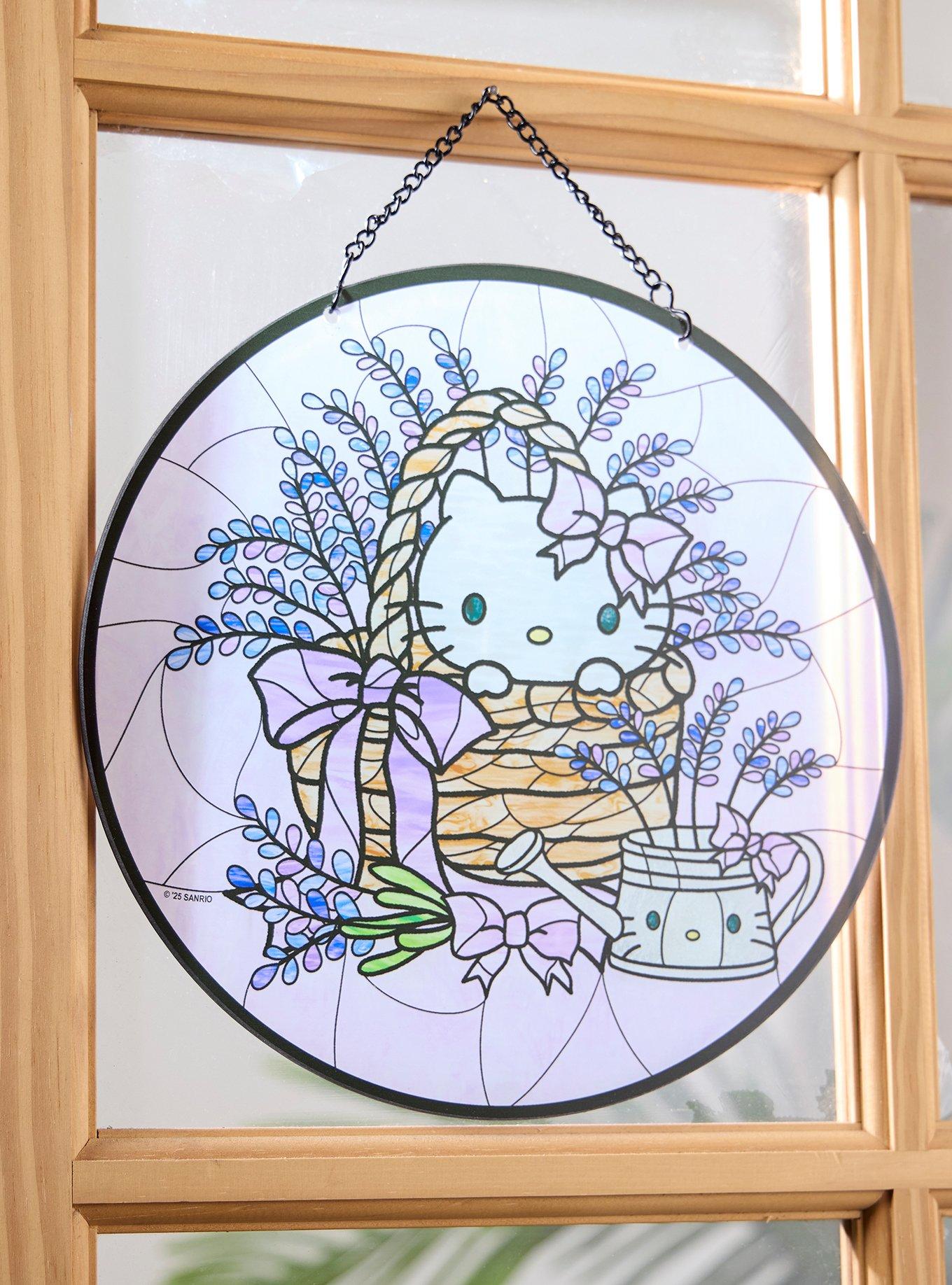 Sanrio Hello Kitty Lavender Stained Glass Wall Art &mdash; BoxLunch Exclusive, , hi-res