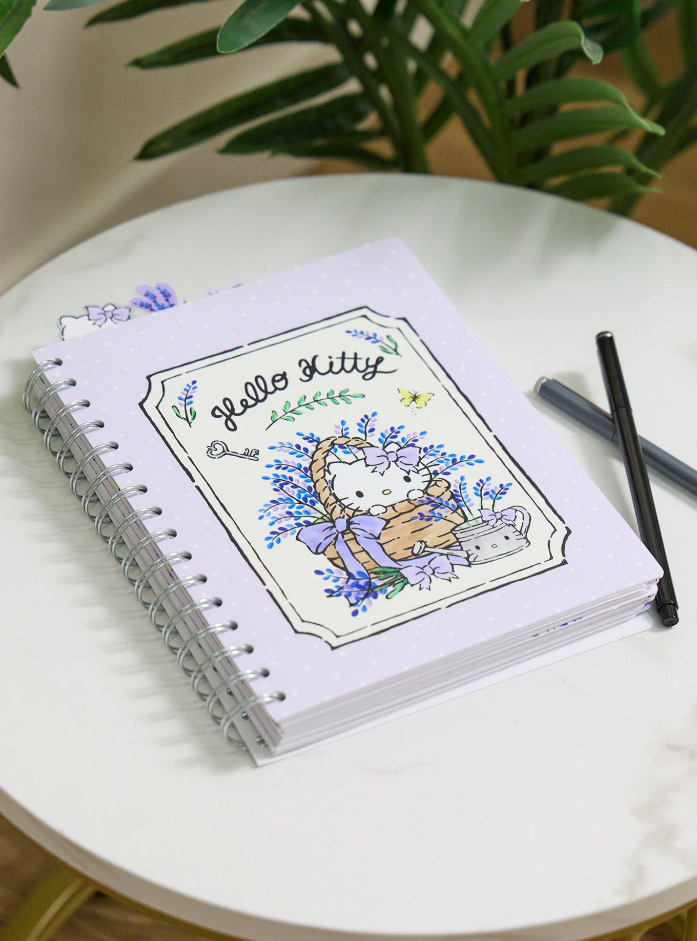 Sanrio Hello Kitty Lavender Basket Figural Tab Journal - BoxLunch Exclusive, , hi-res