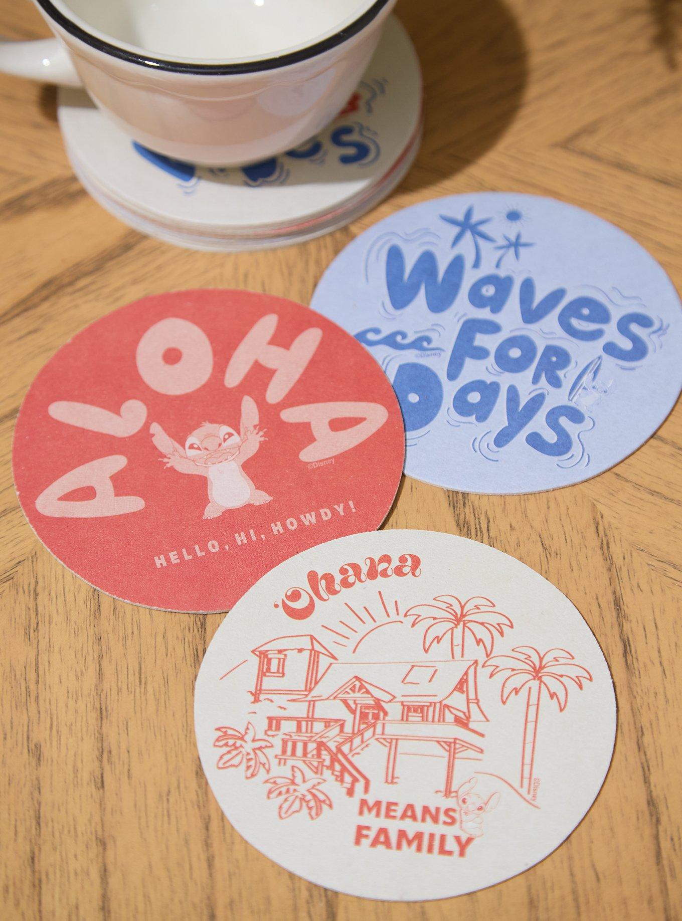 Disney Lilo & Stitch Tonal Icons Coaster Set - BoxLunch Exclusive, , hi-res