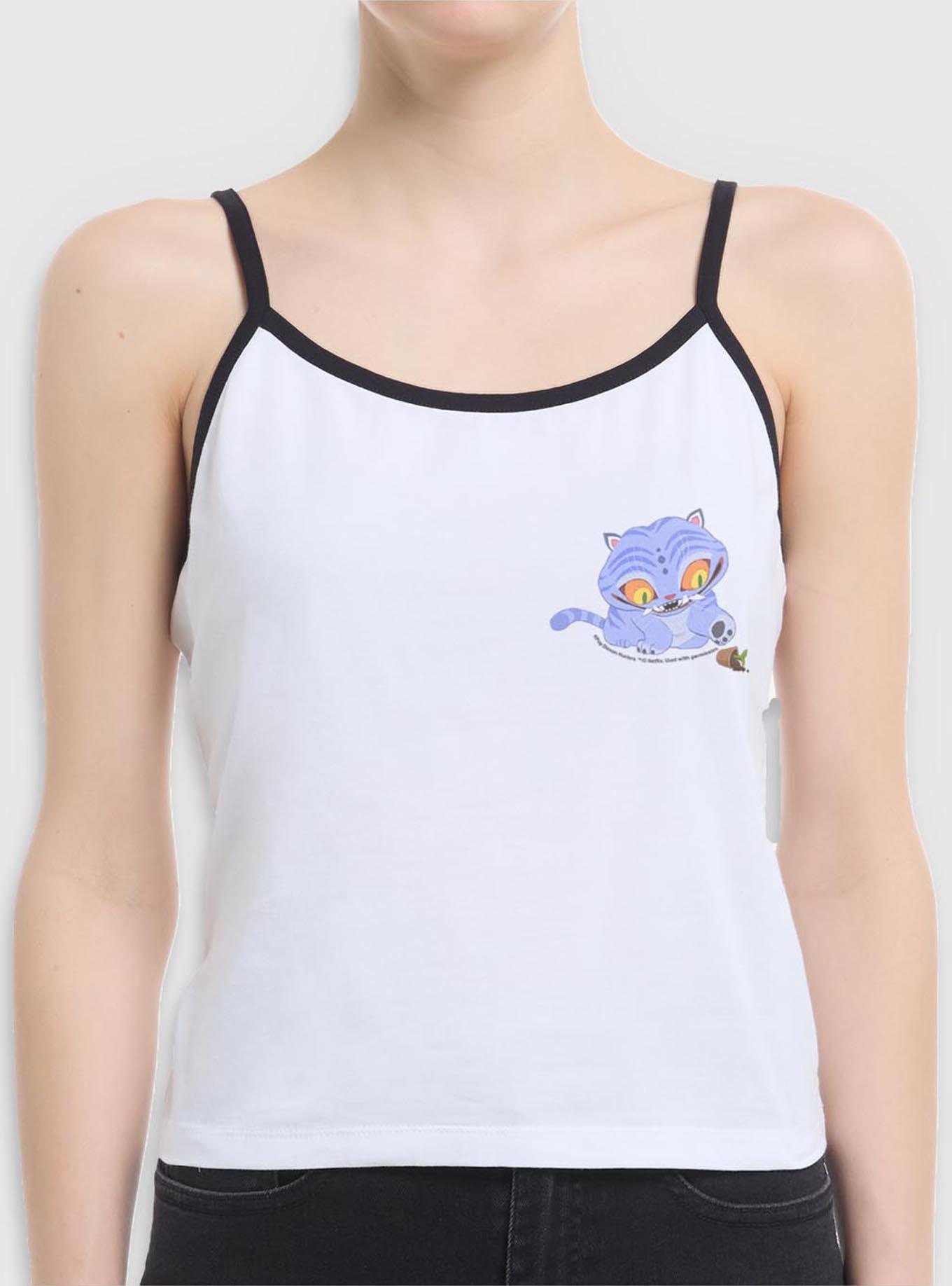 KPop Demon Hunters Chibi Derpy Tiger And Plant Corner Womens Cami, , hi-res