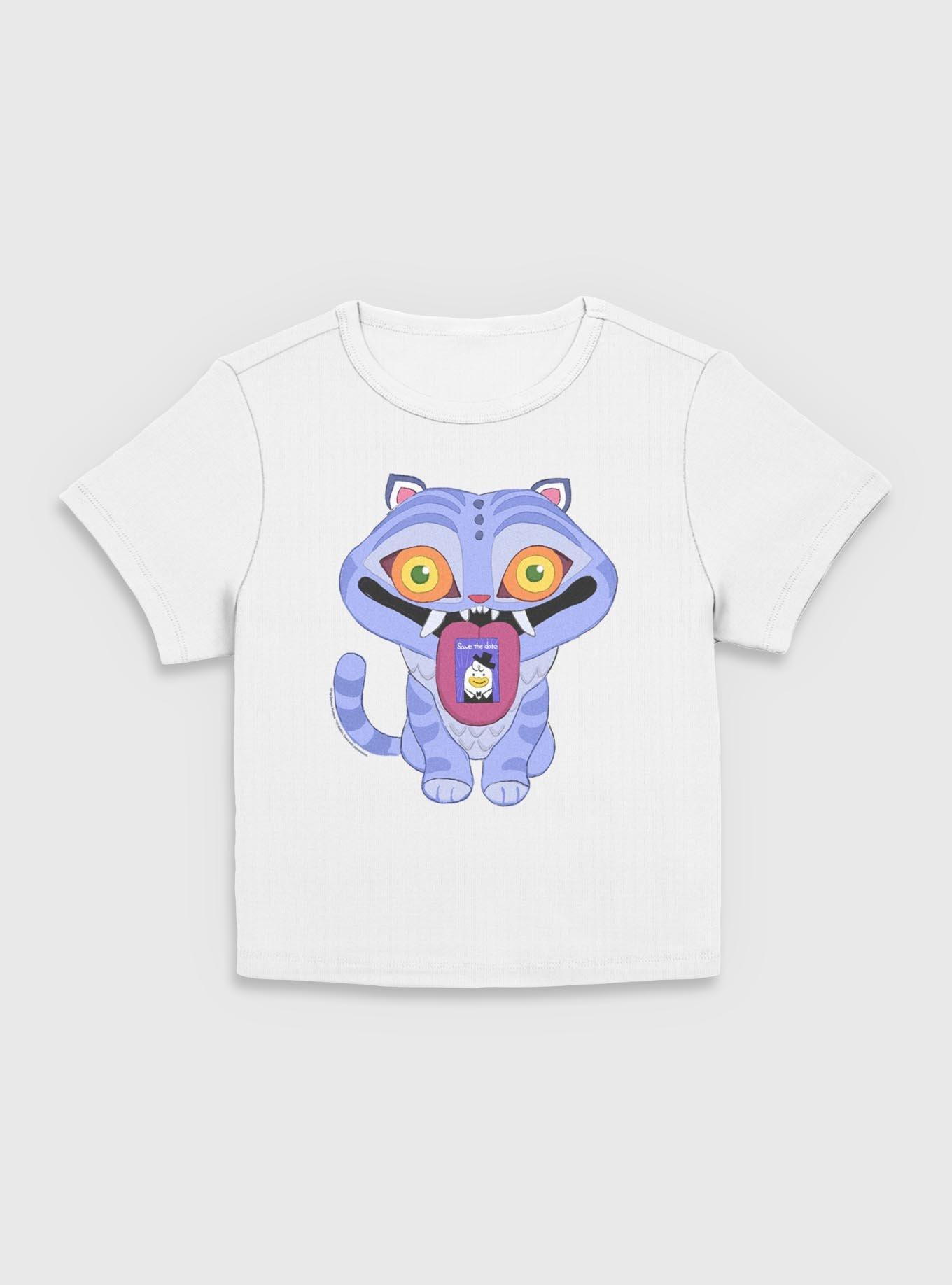 KPop Demon Hunters Chibi Derpy Tiger Save The Date Message Women Baby T-Shirt, , hi-res