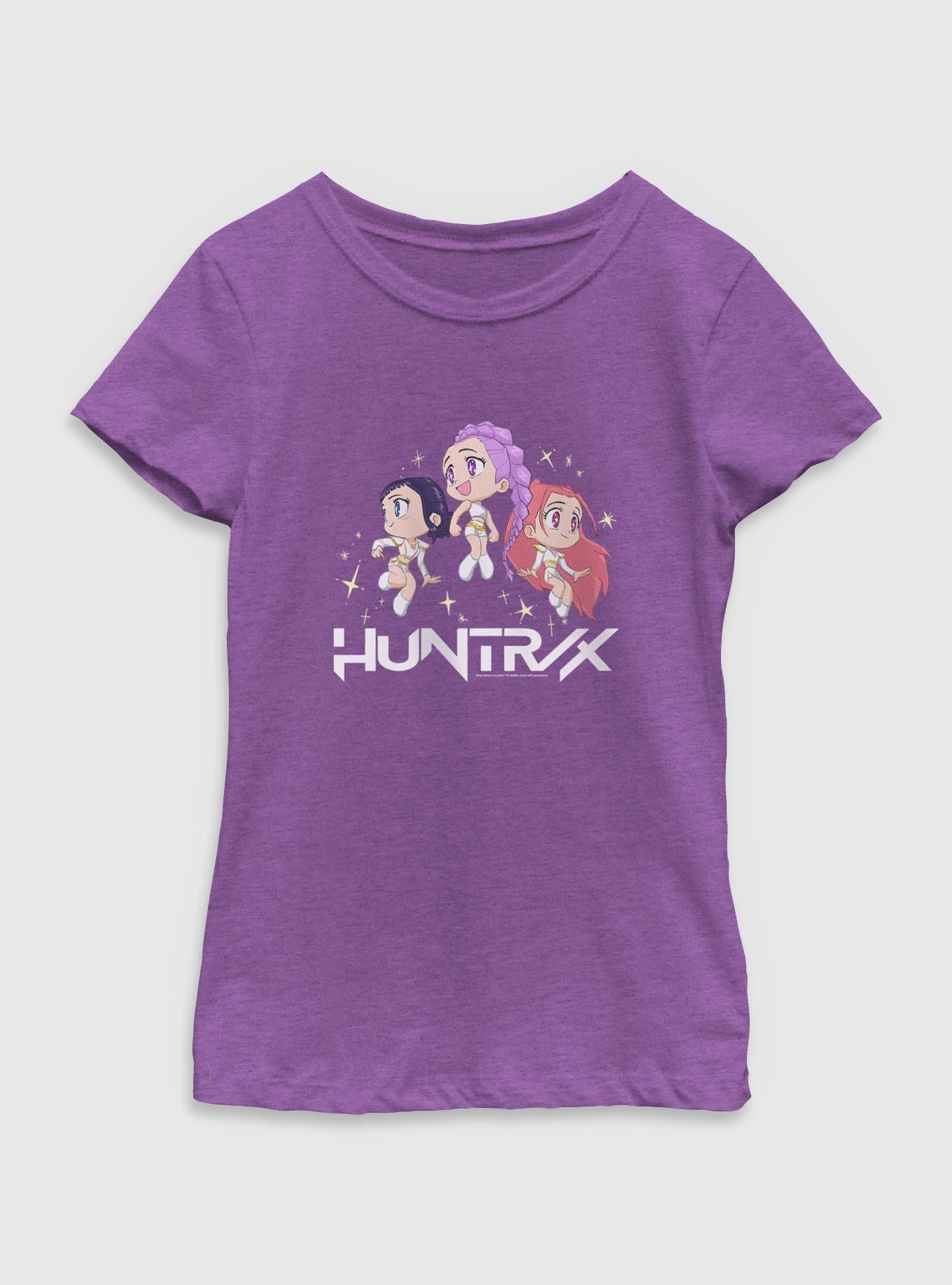 KPop Demon Hunters Chibi HUNTRX Floating In Stars Youth Girls T-Shirt